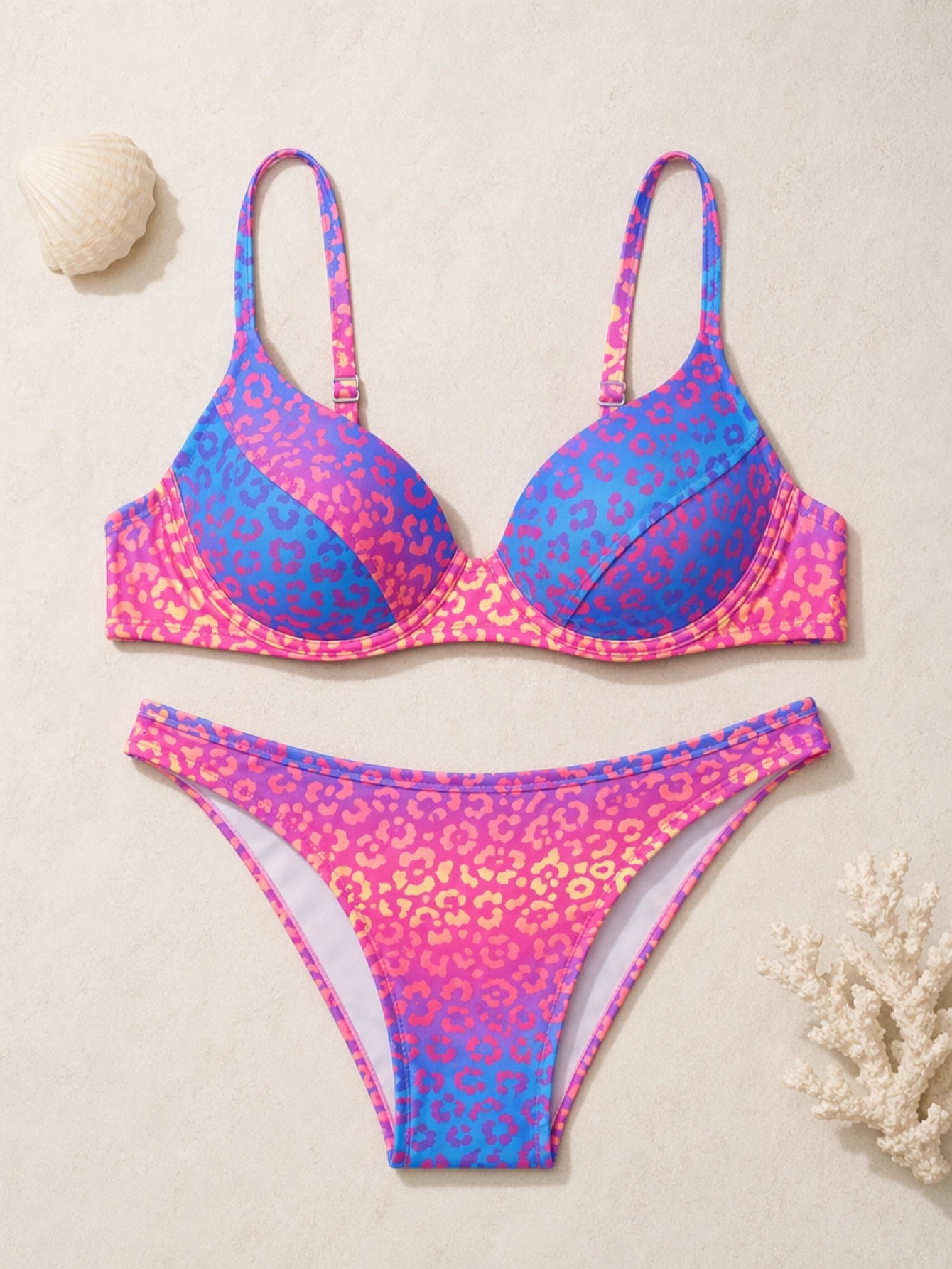 2pcs Sexy Leopard Print Push-Up Padded Bikini Set– Beacheers