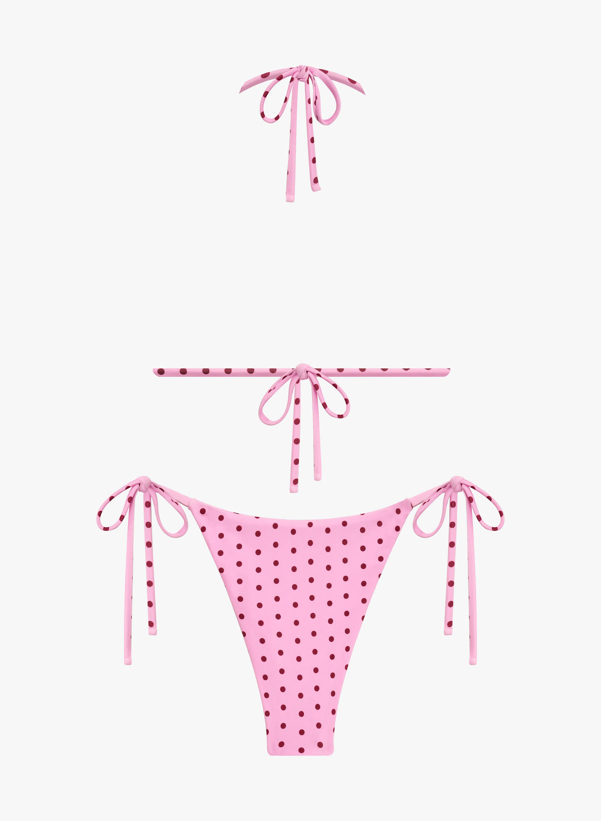 Ensemble bikini à pois 3 pièces avec short