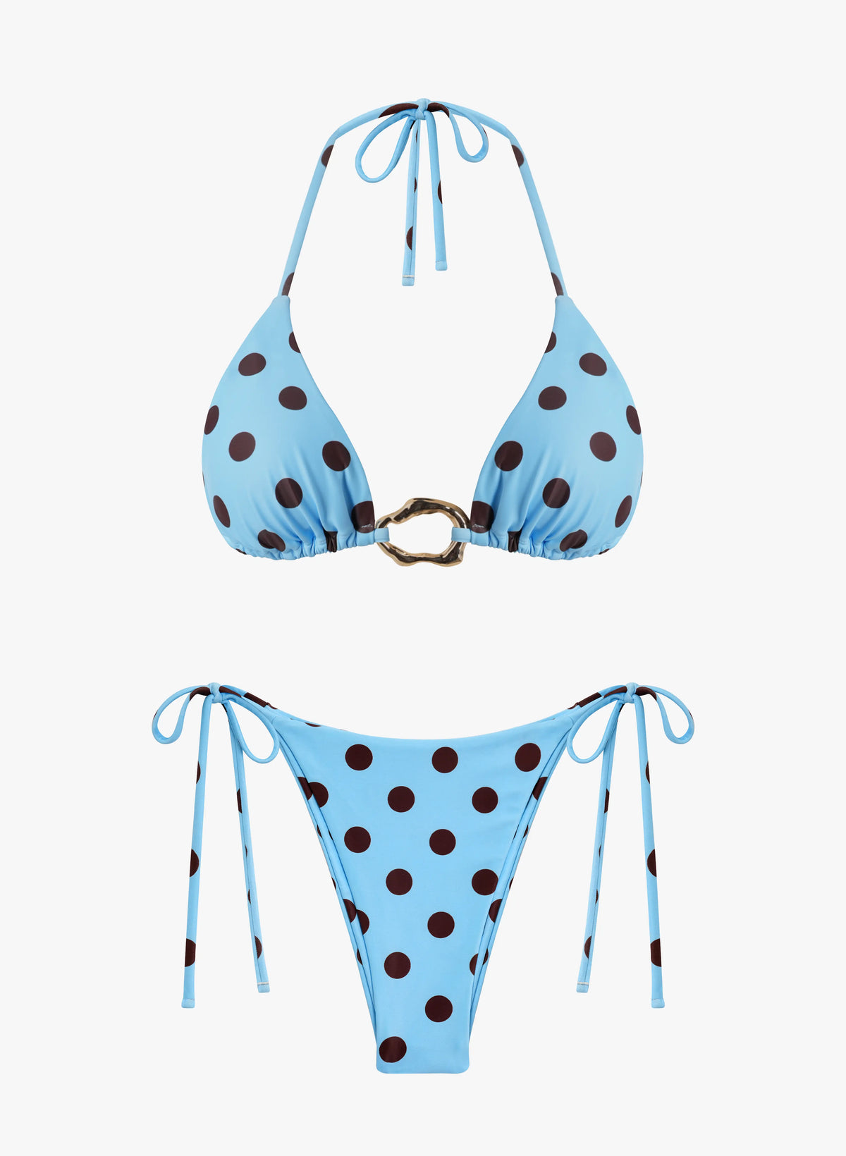 Ensemble bikini à pois 3 pièces avec short