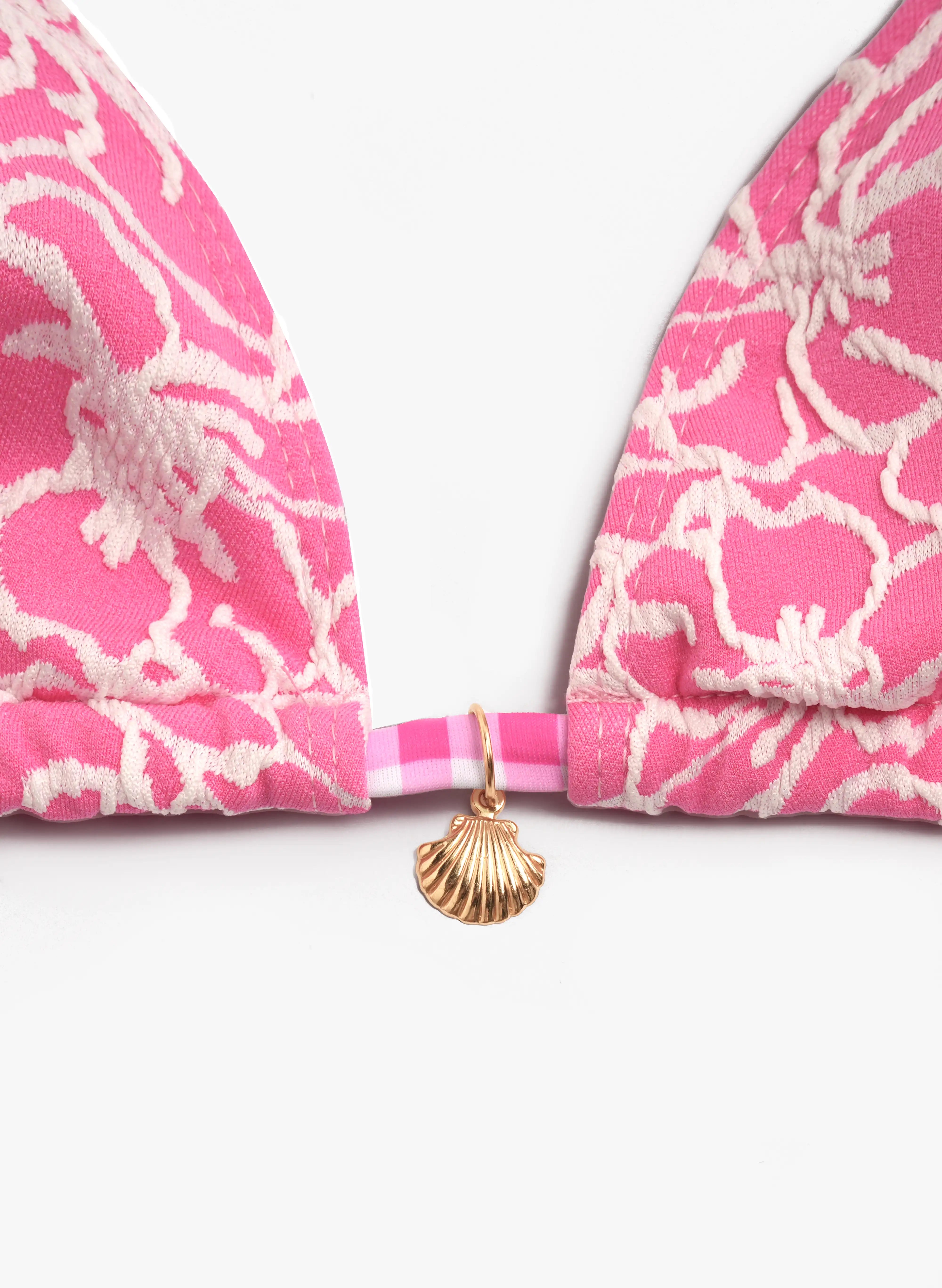 Amalfi Hibiscus Halter Tie Bikini Set‑Pink