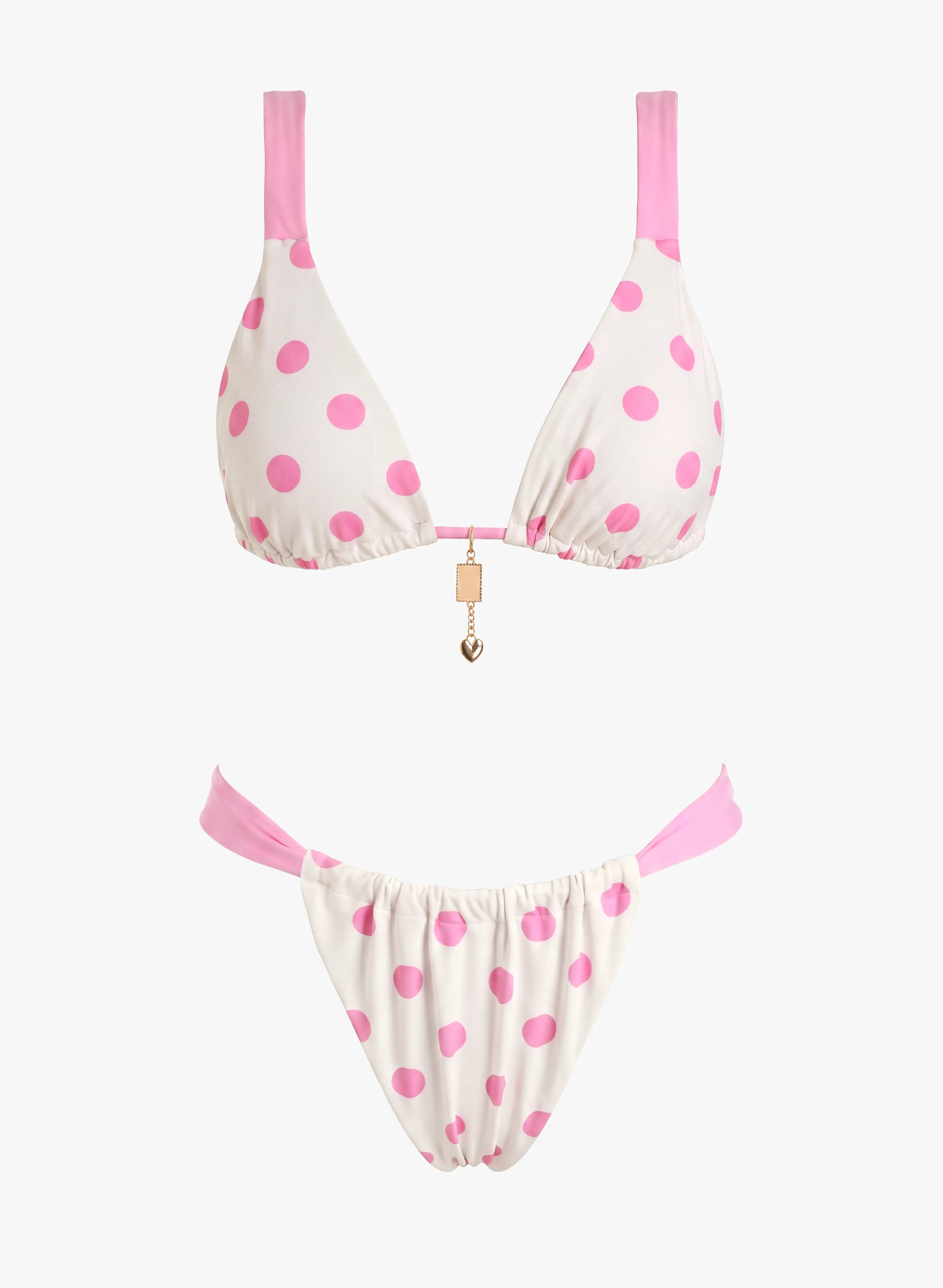 Polka Dot High Cut Bikini-Influencer select