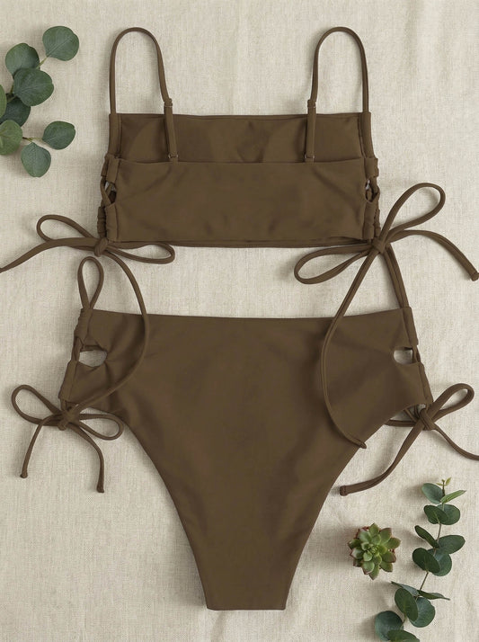 Drawstring Side Bikini Set | Beacheers