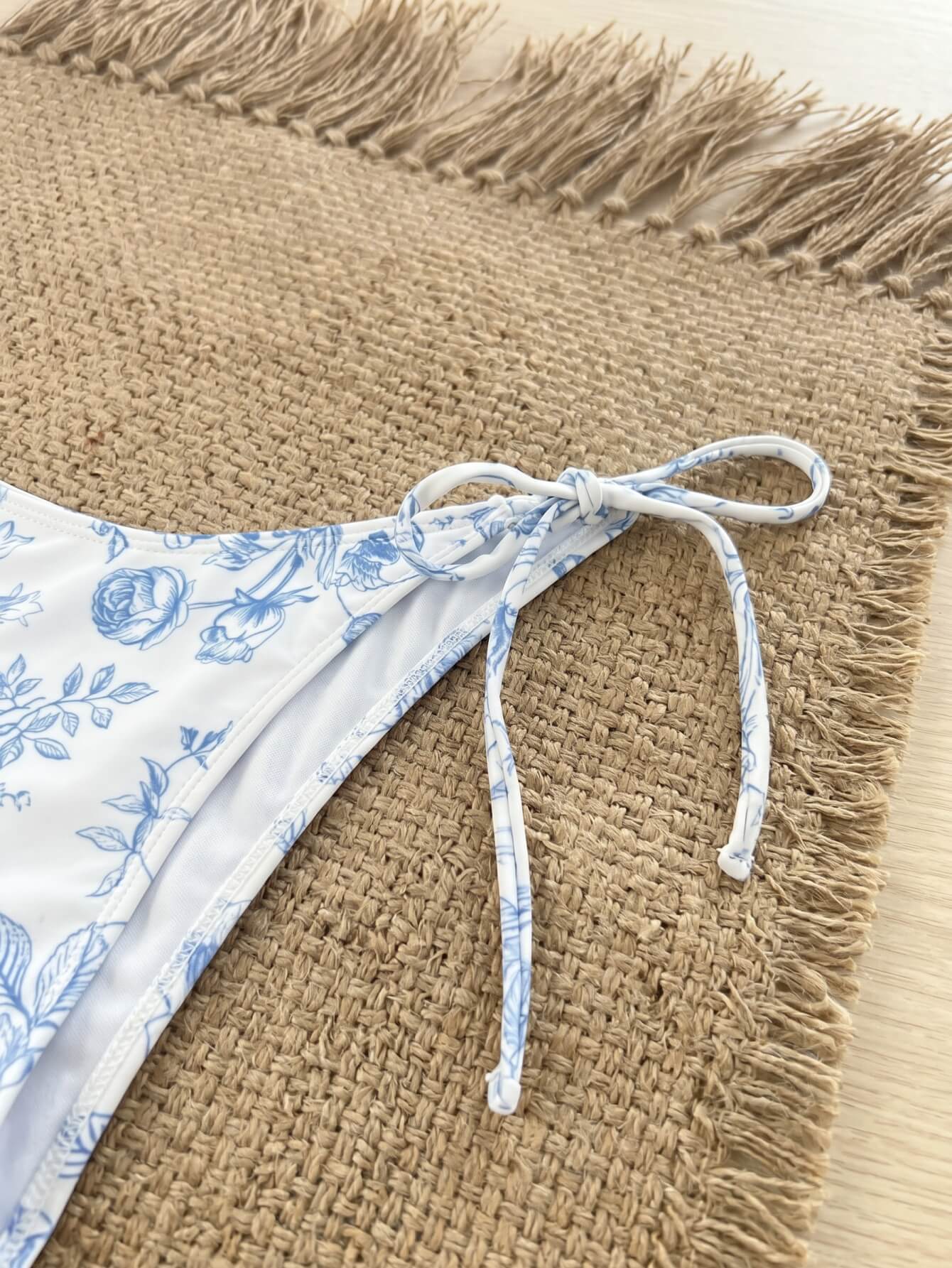 Floral Print Bikini Set With Sarong Skirt | Beacheers