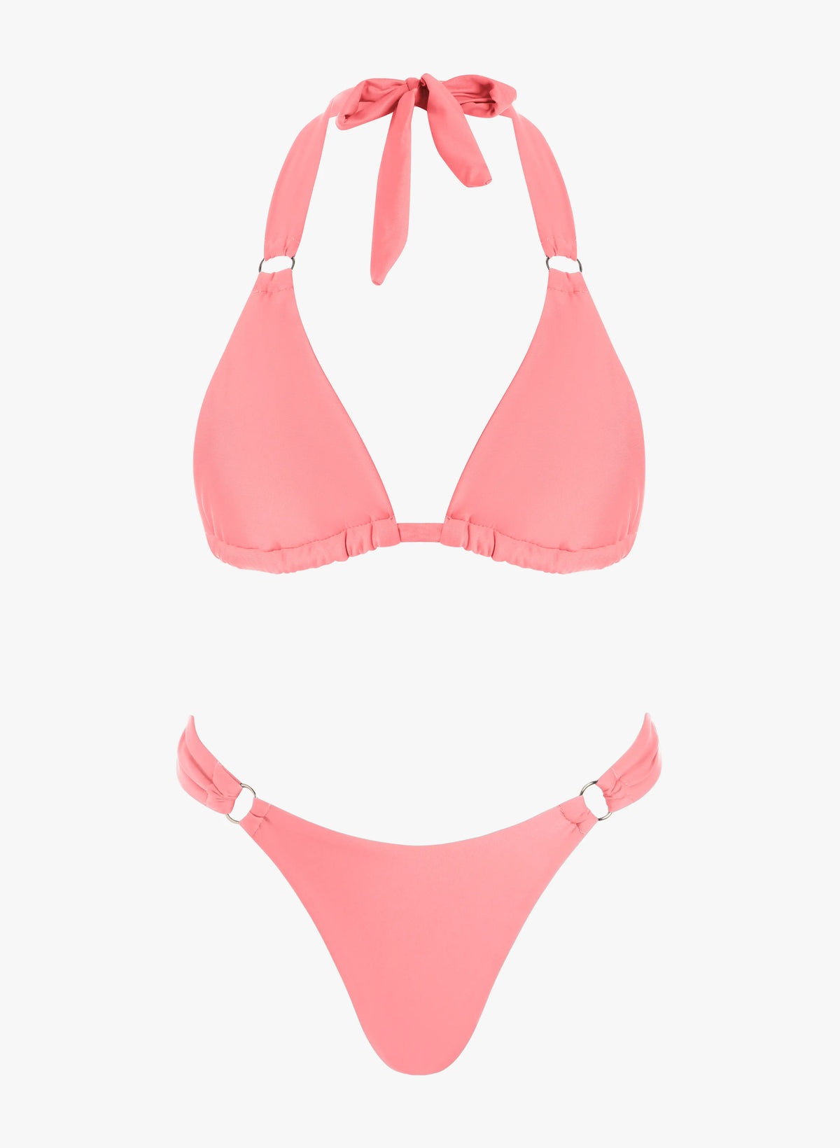 Halter Neck Triangle Two Piece Bikini Set