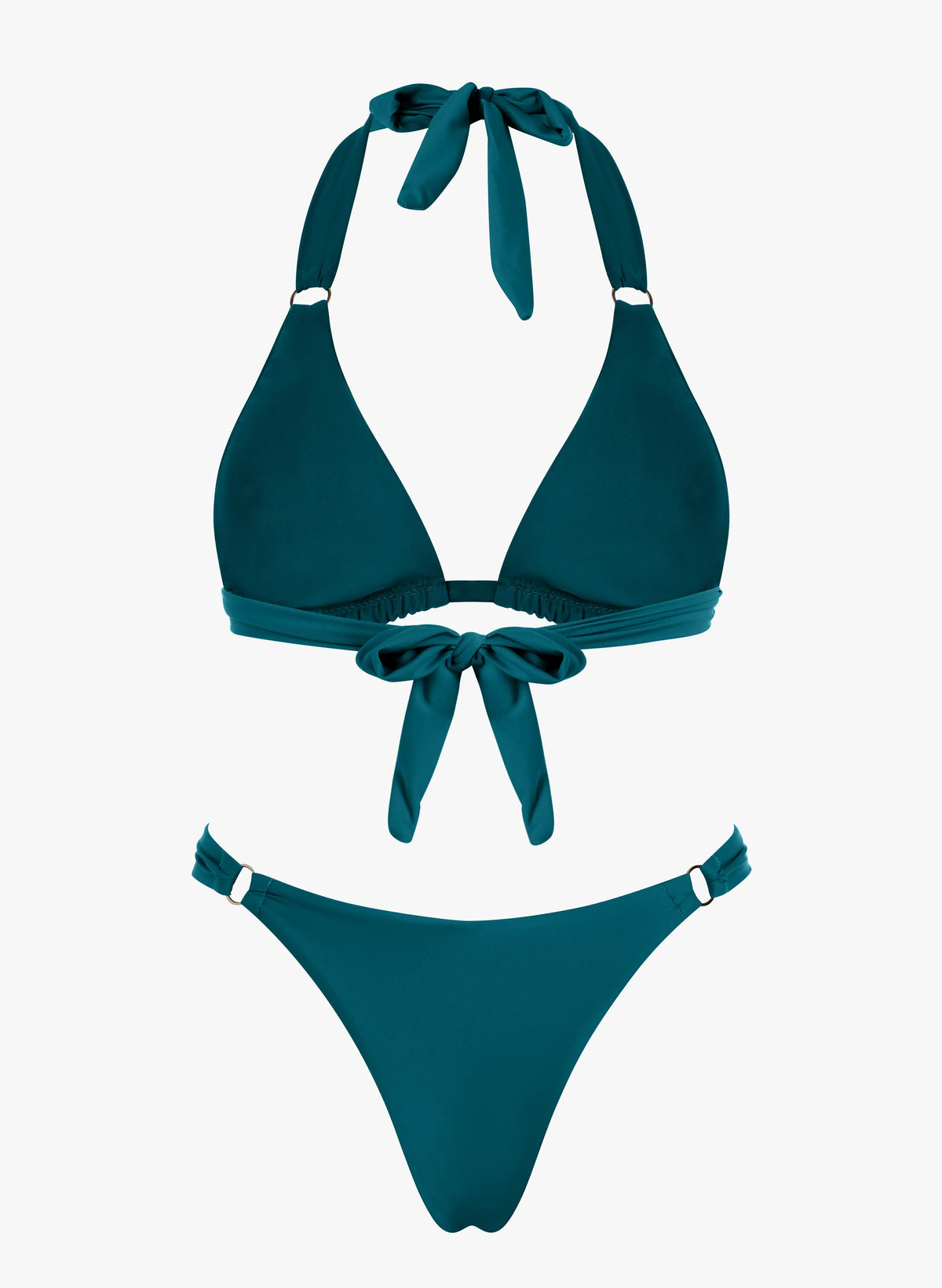 Halter Neck Triangle Two Piece Bikini Set | Beacheers
