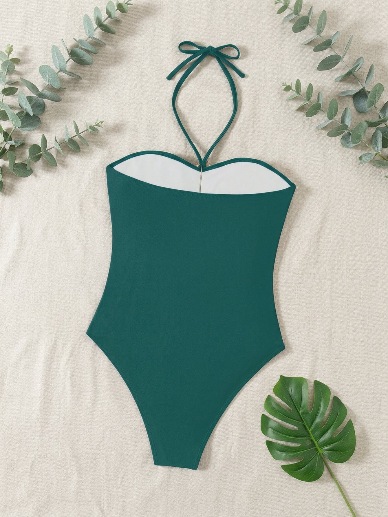 Halter Cutout One Piece Swimsuit | Beacheers