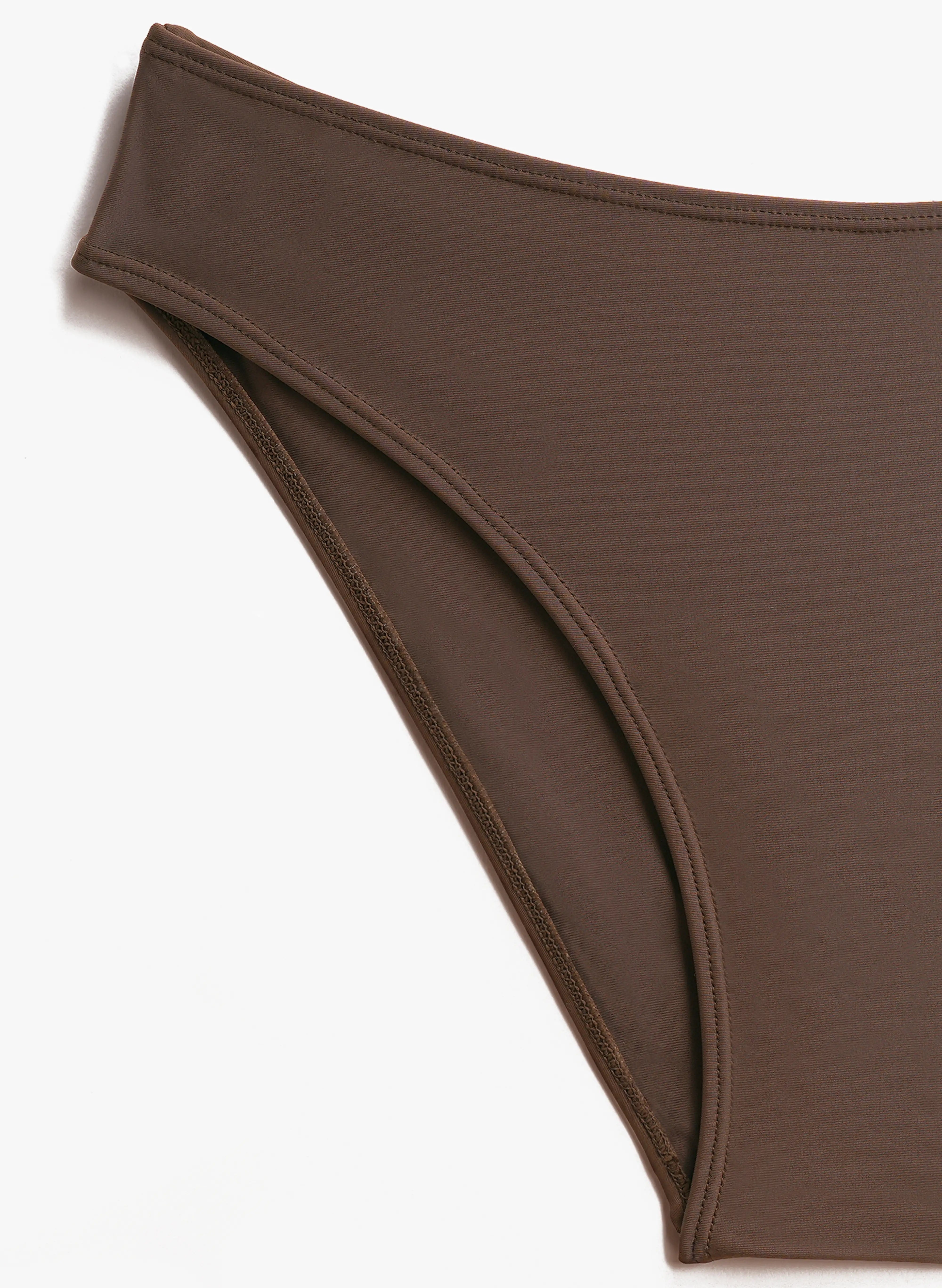 Mykonos Draped Halter Ring 3 Piece Swimsuit - Rich Mocha Brown