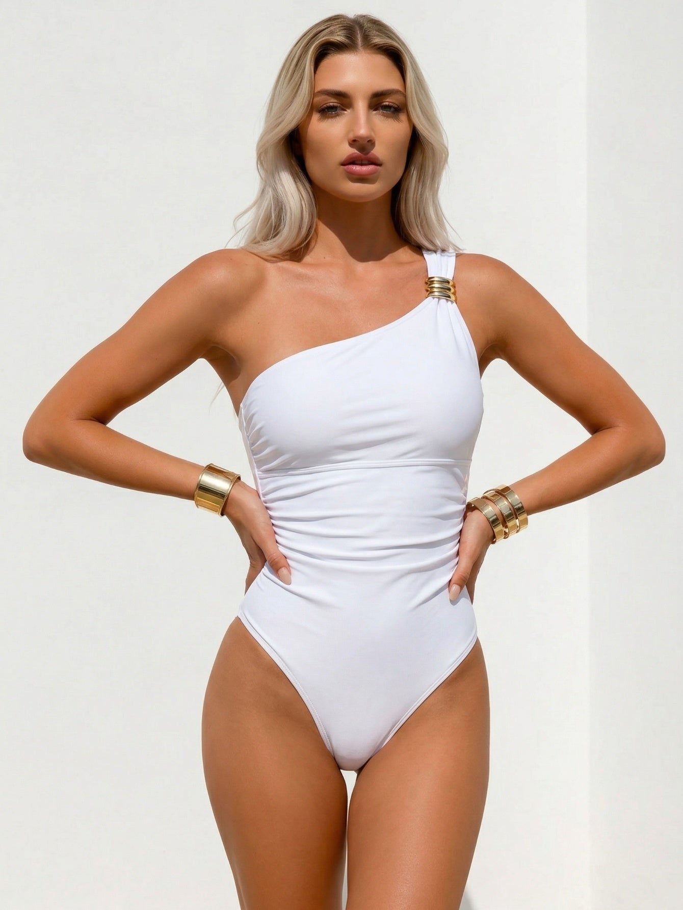 One Shoulder Fitted Tankini | Beacheers