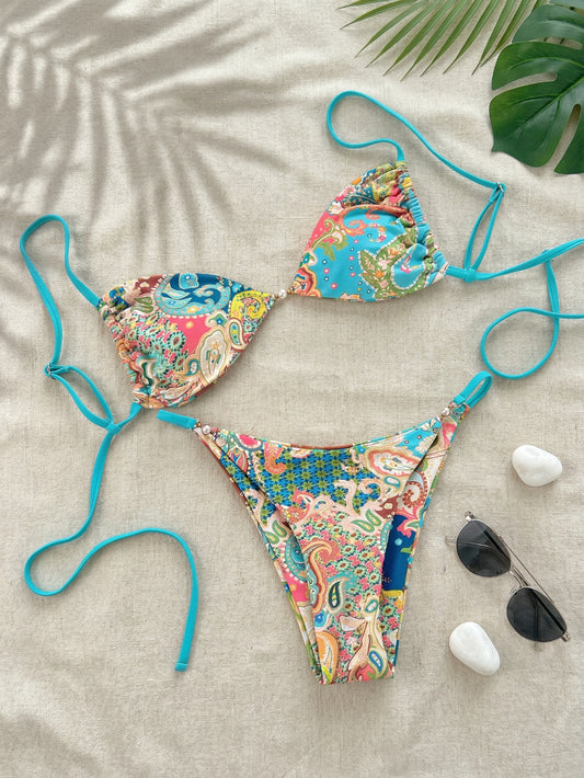 Paisley Print Bikini |Beacheers