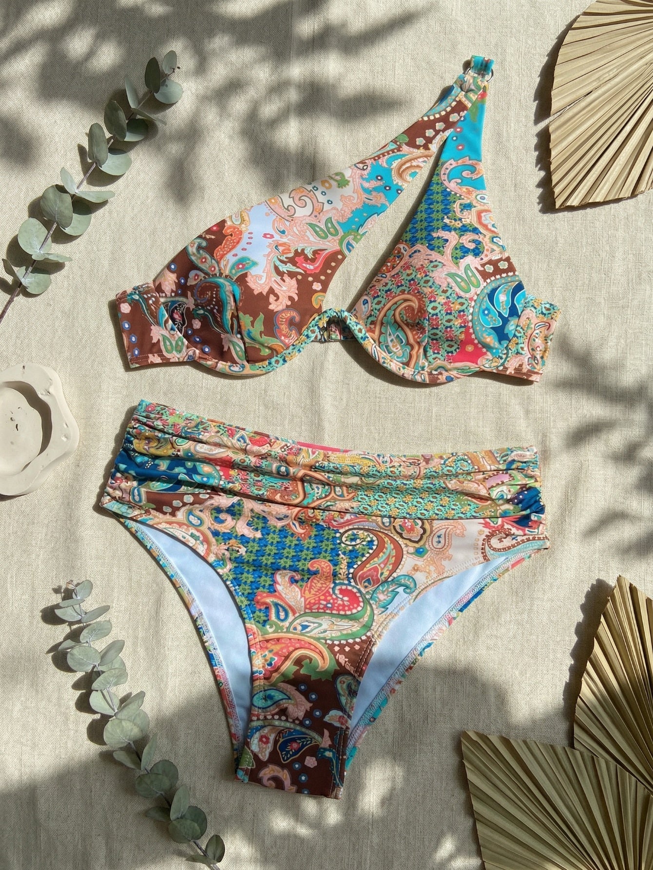 Paisley Print Underwire Bikini Set | Beacheers
