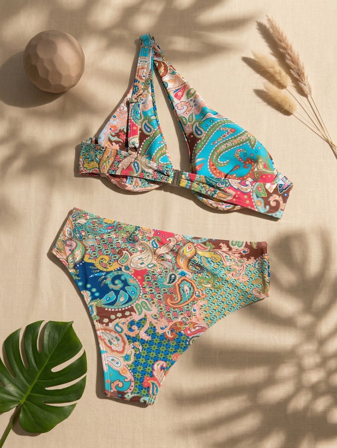 Paisley Print Underwire Bikini Set | Beacheers
