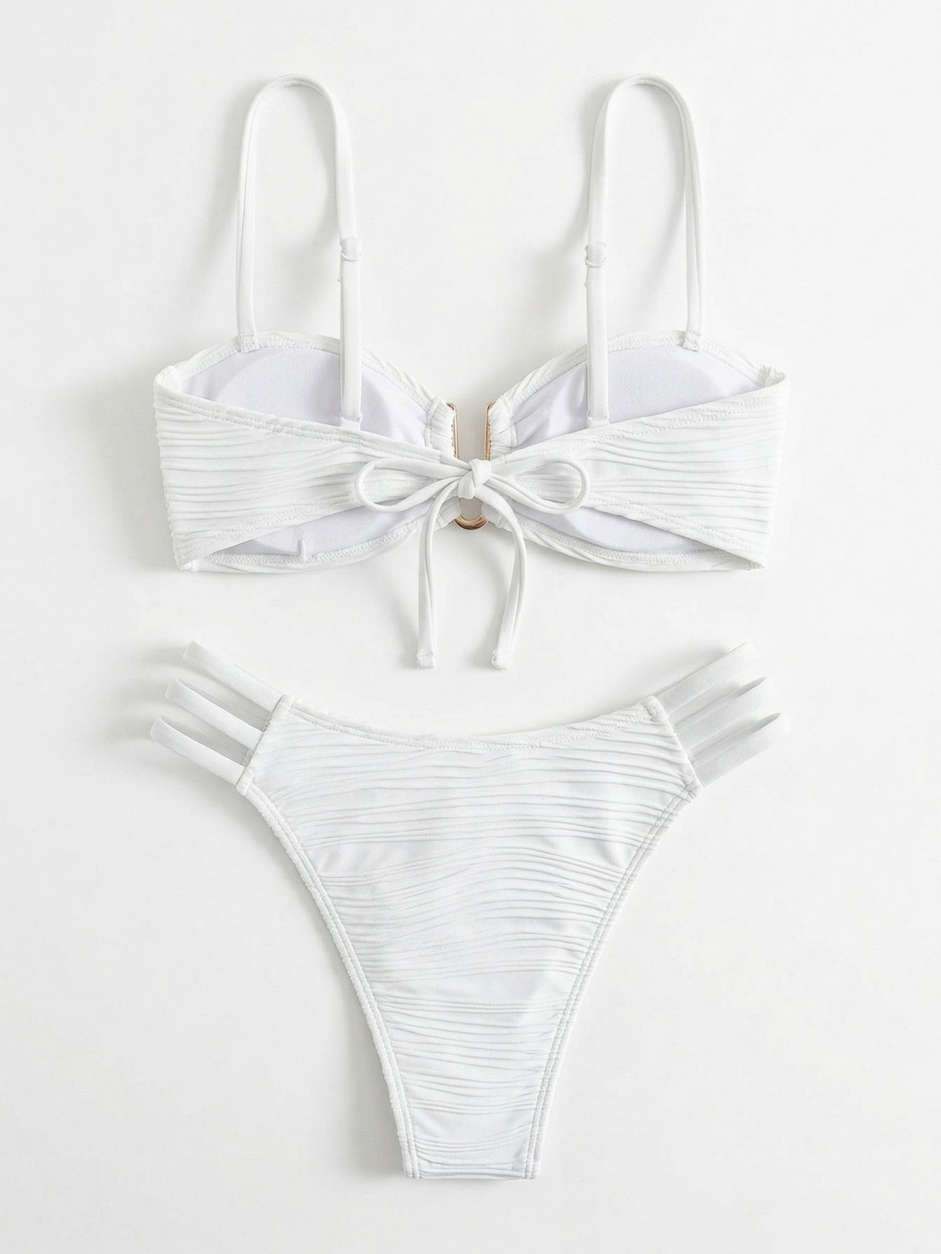 Ruched Hollow-Out Sexy Two Piece Bikini Set | Beacheers