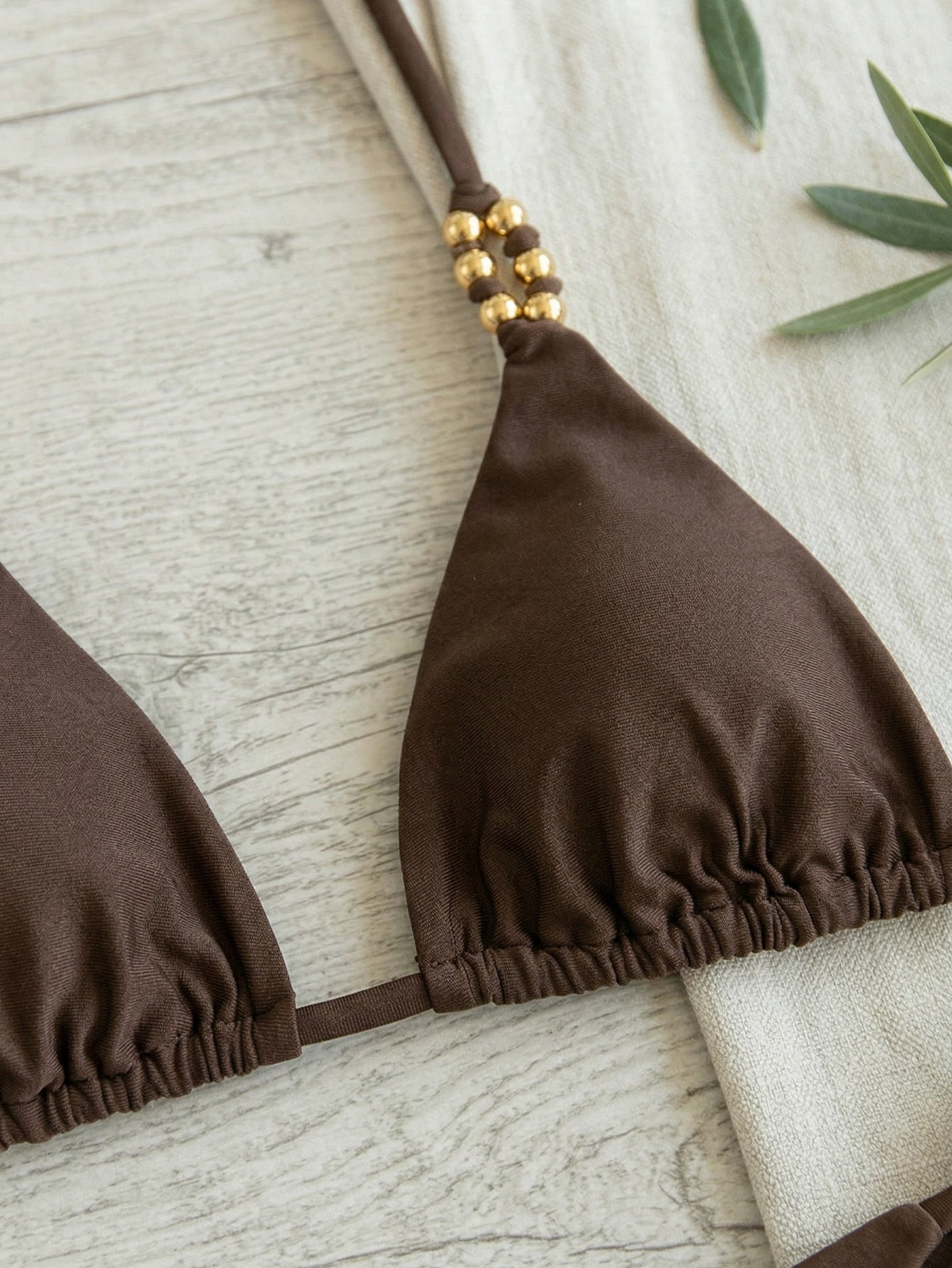 Spaghetti Strap Triangle Bikini Set | Beacheers