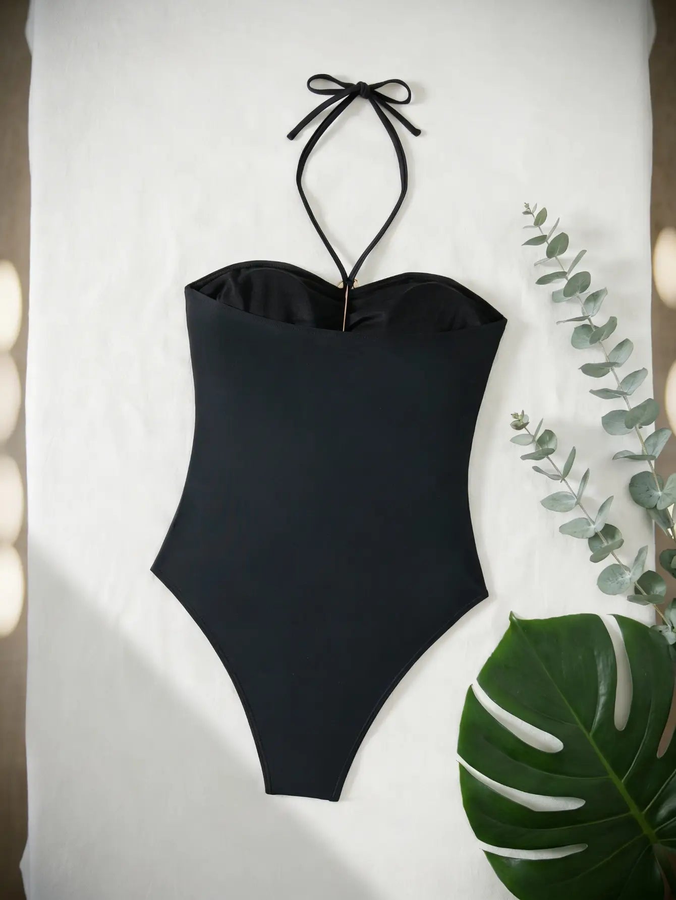 Strap Neckline One-Piece Swimsuit