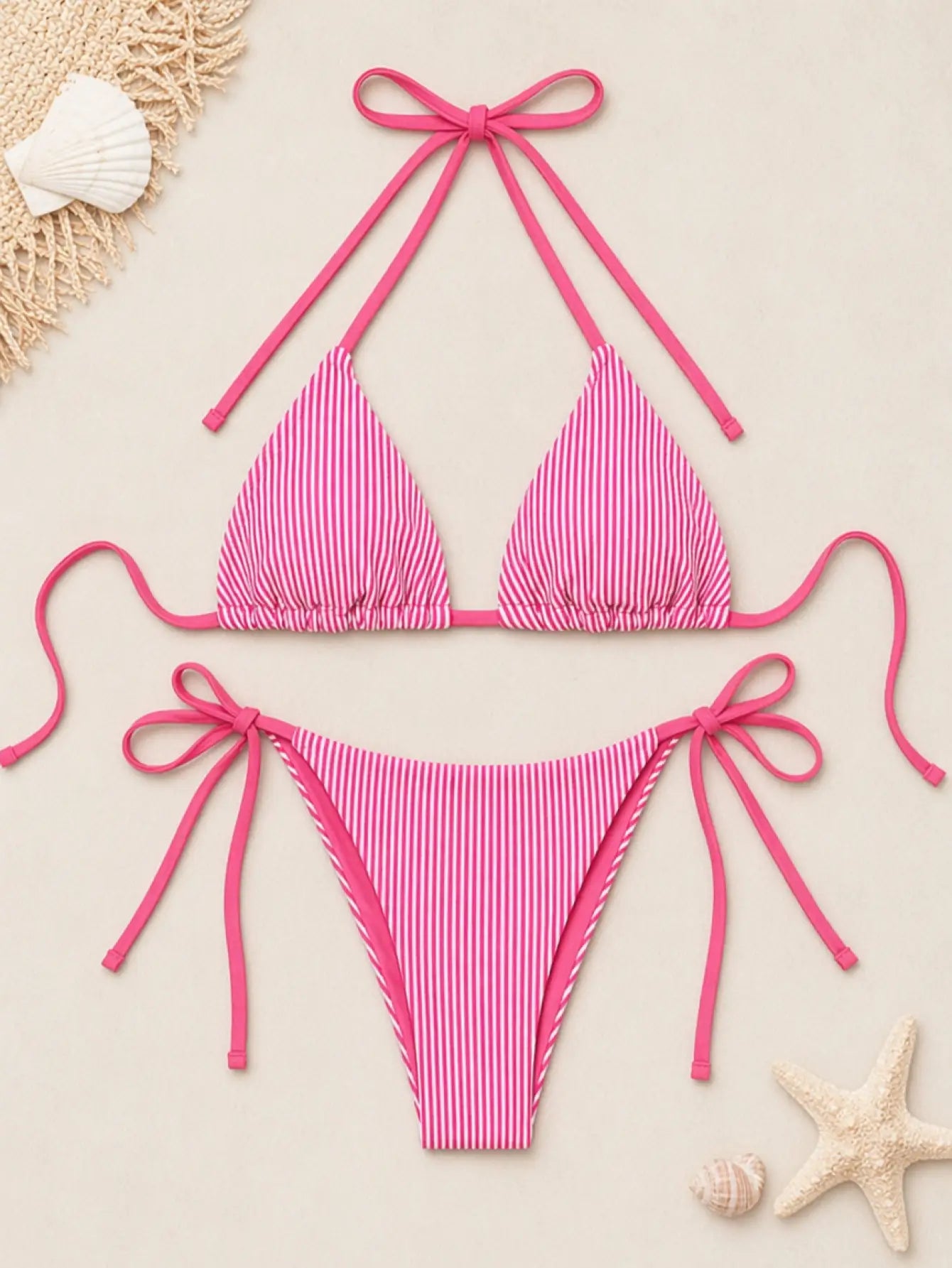 Strap Twist Side High Cut Bikinis