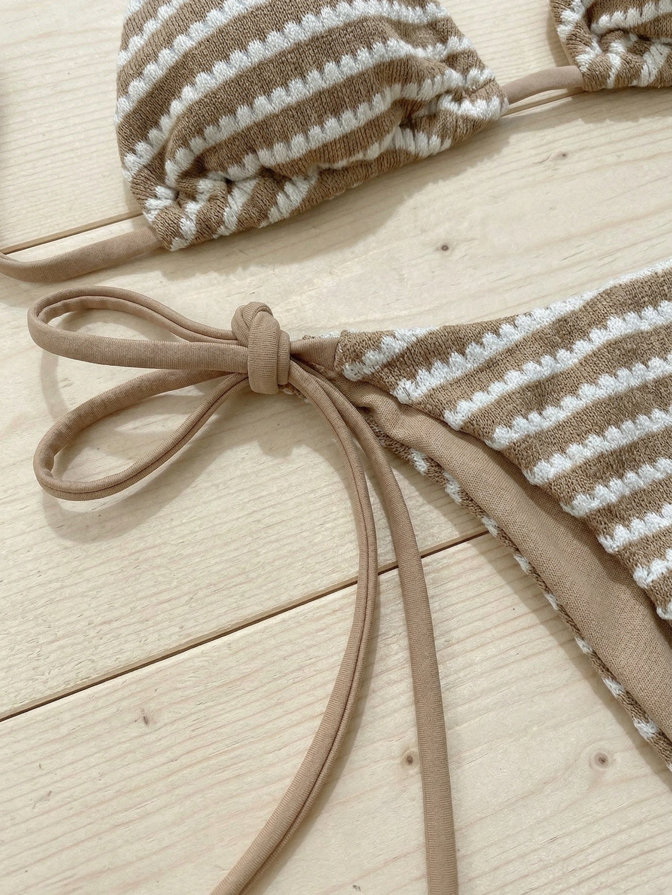Striped Ripple Split Sexy Bikini | Beacheers