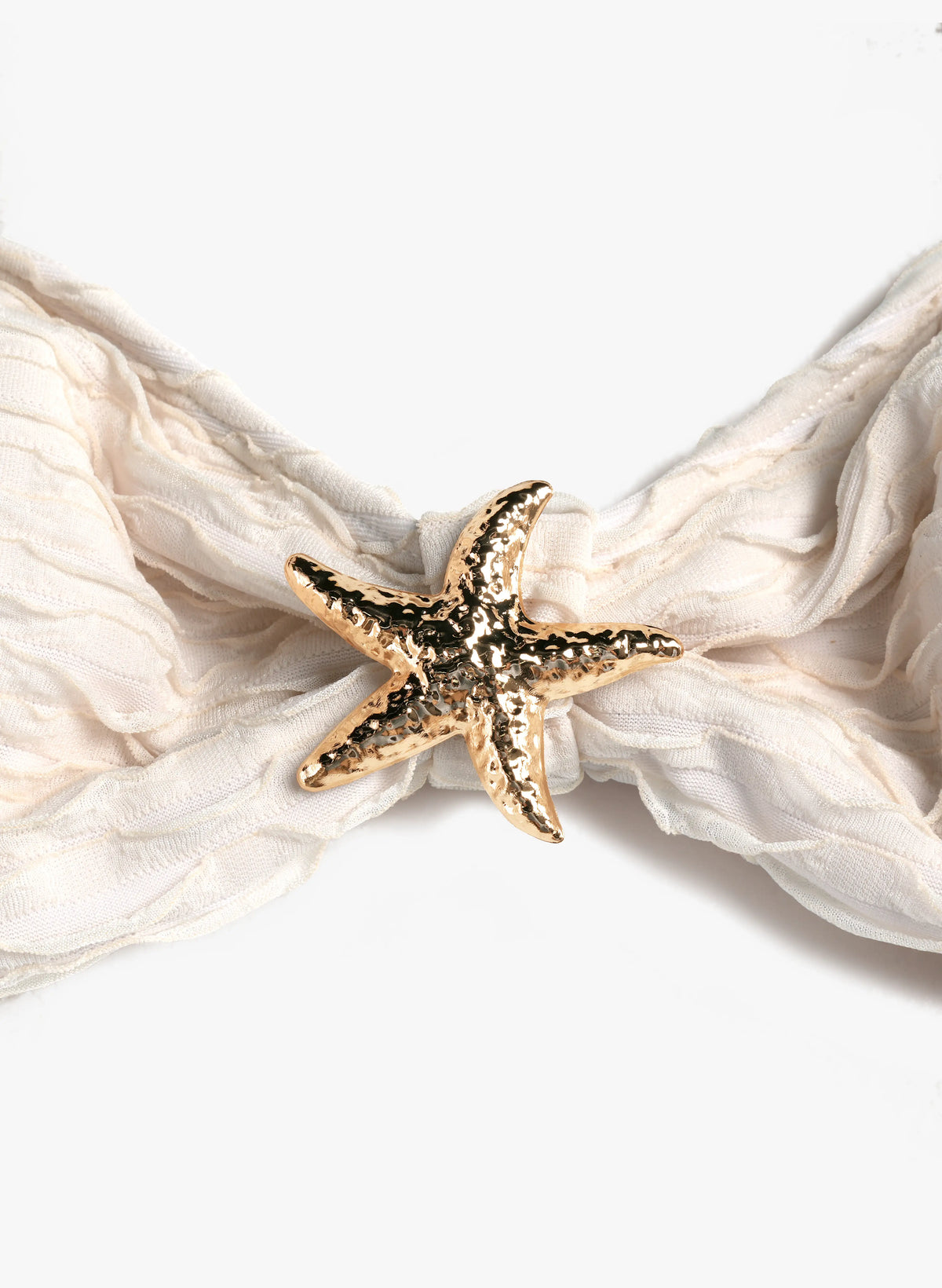 Textured 3-Piece Bikini Set with Starfish Decor and Beach Skirt | Beacheers