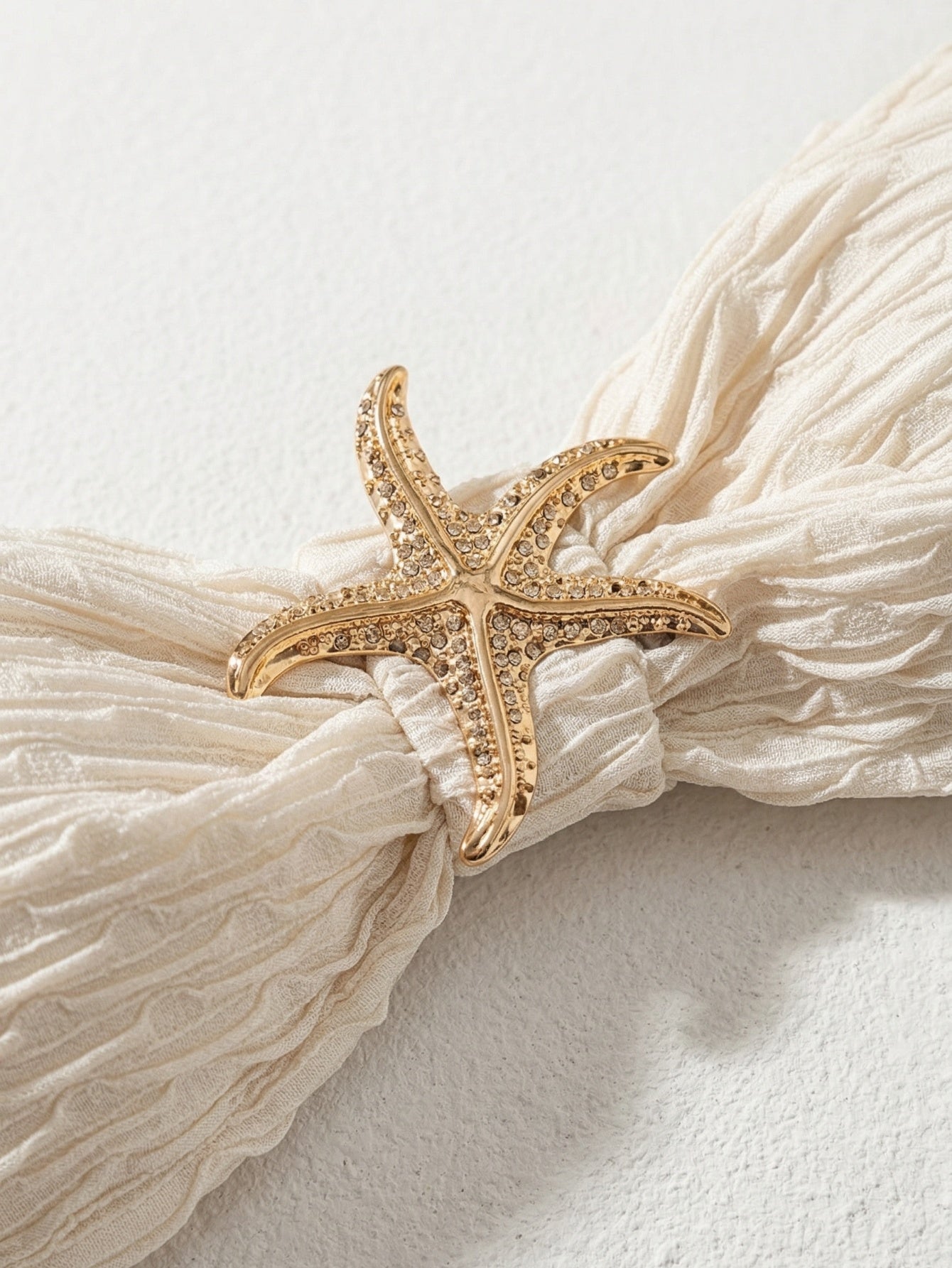 Textured 3-Piece Bikini Set with Starfish Decor and Beach Skirt | Beacheers