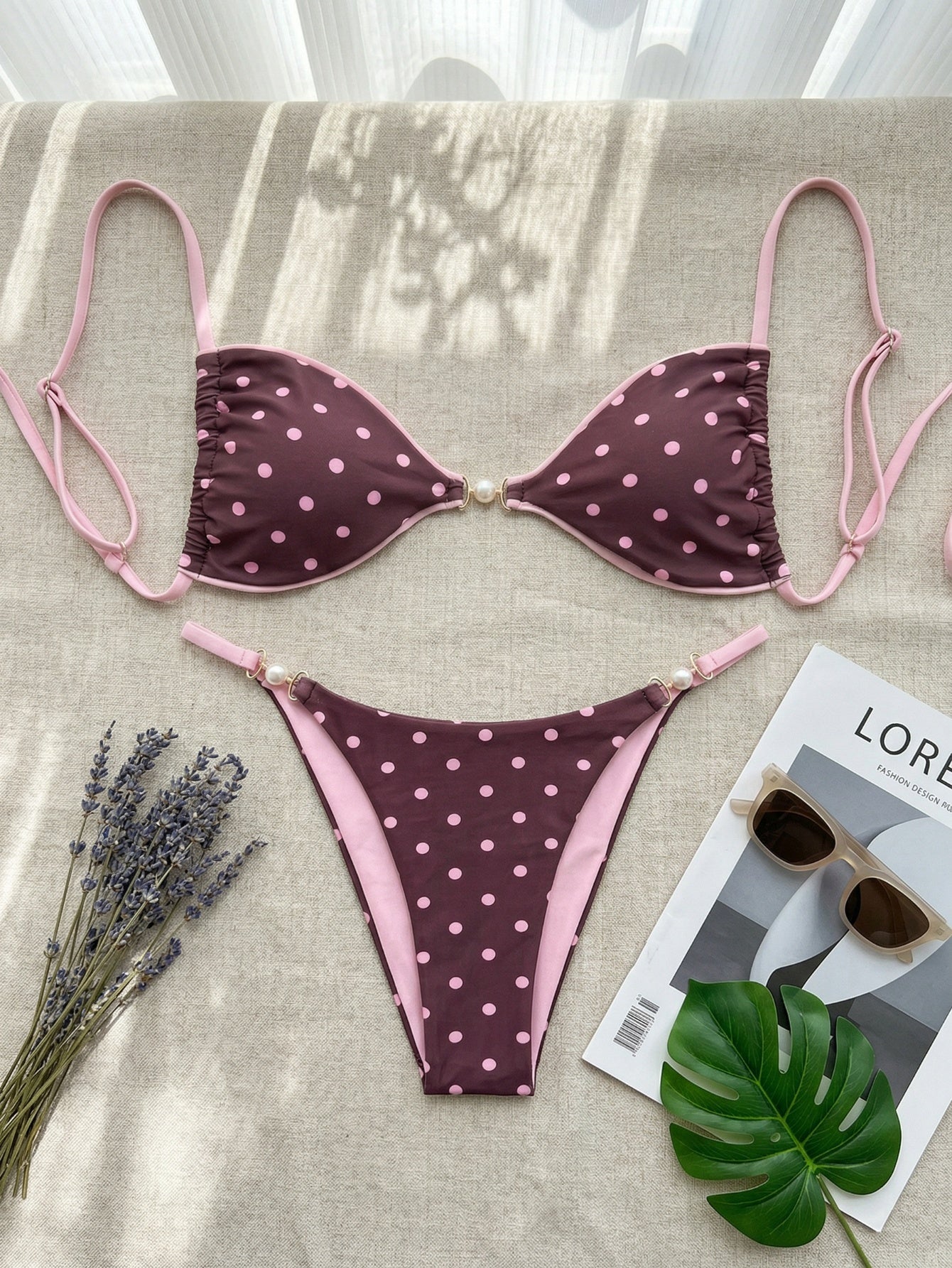 Tie Side Polka Dot Bikini| Beacheers