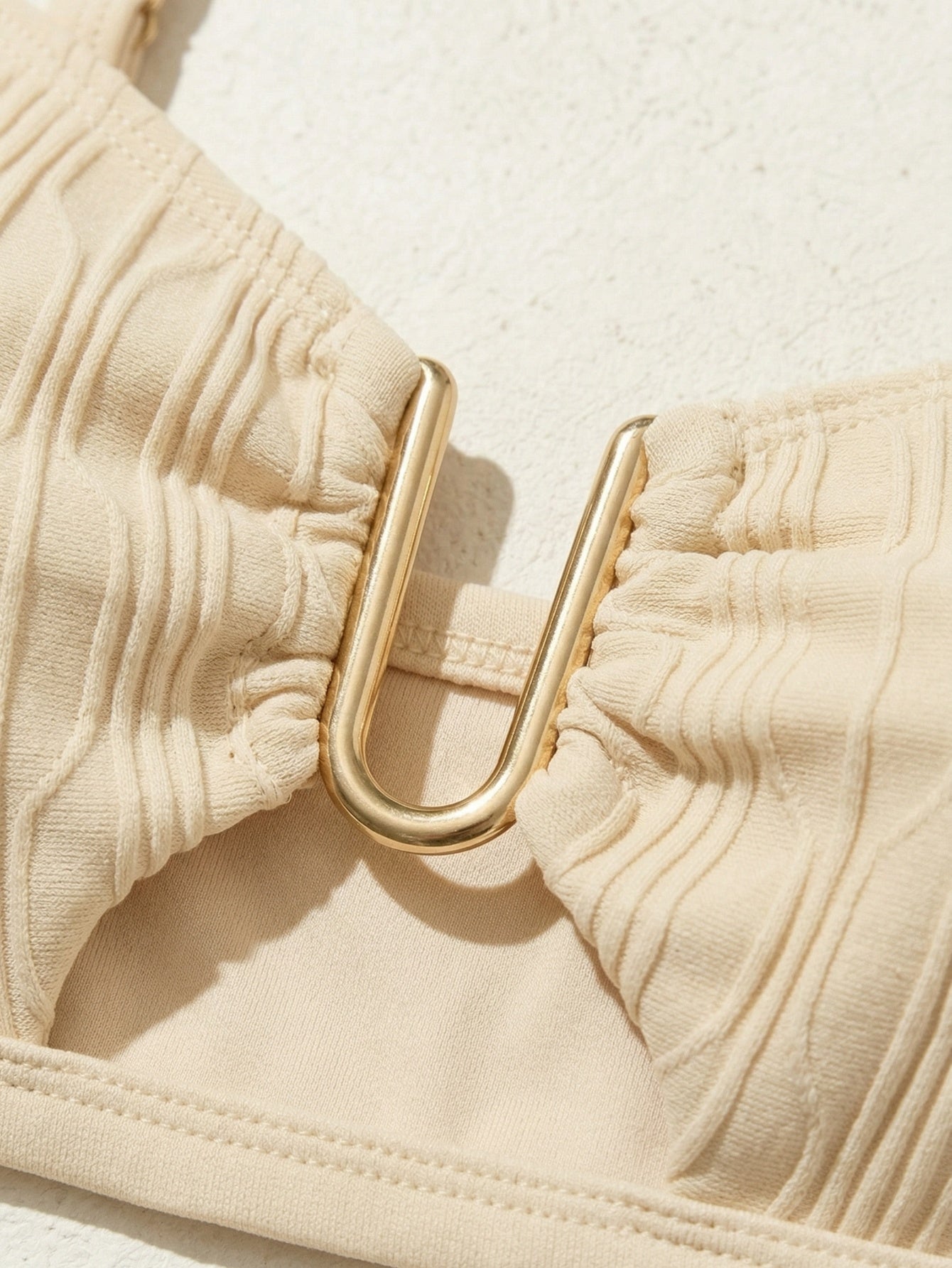 U-Shape Decor High Waisted Two-Piece Bikini Set | Beacheers