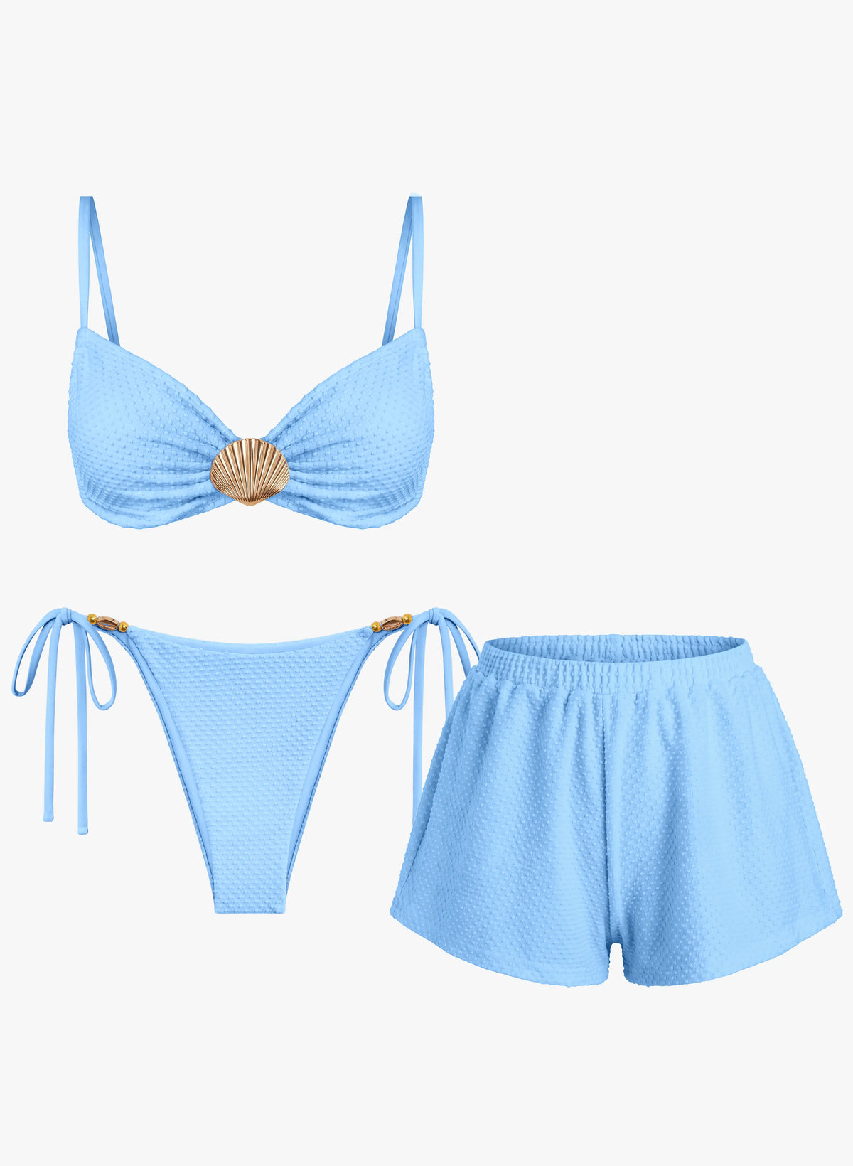 Maren Shell Textured 3 Piece Set