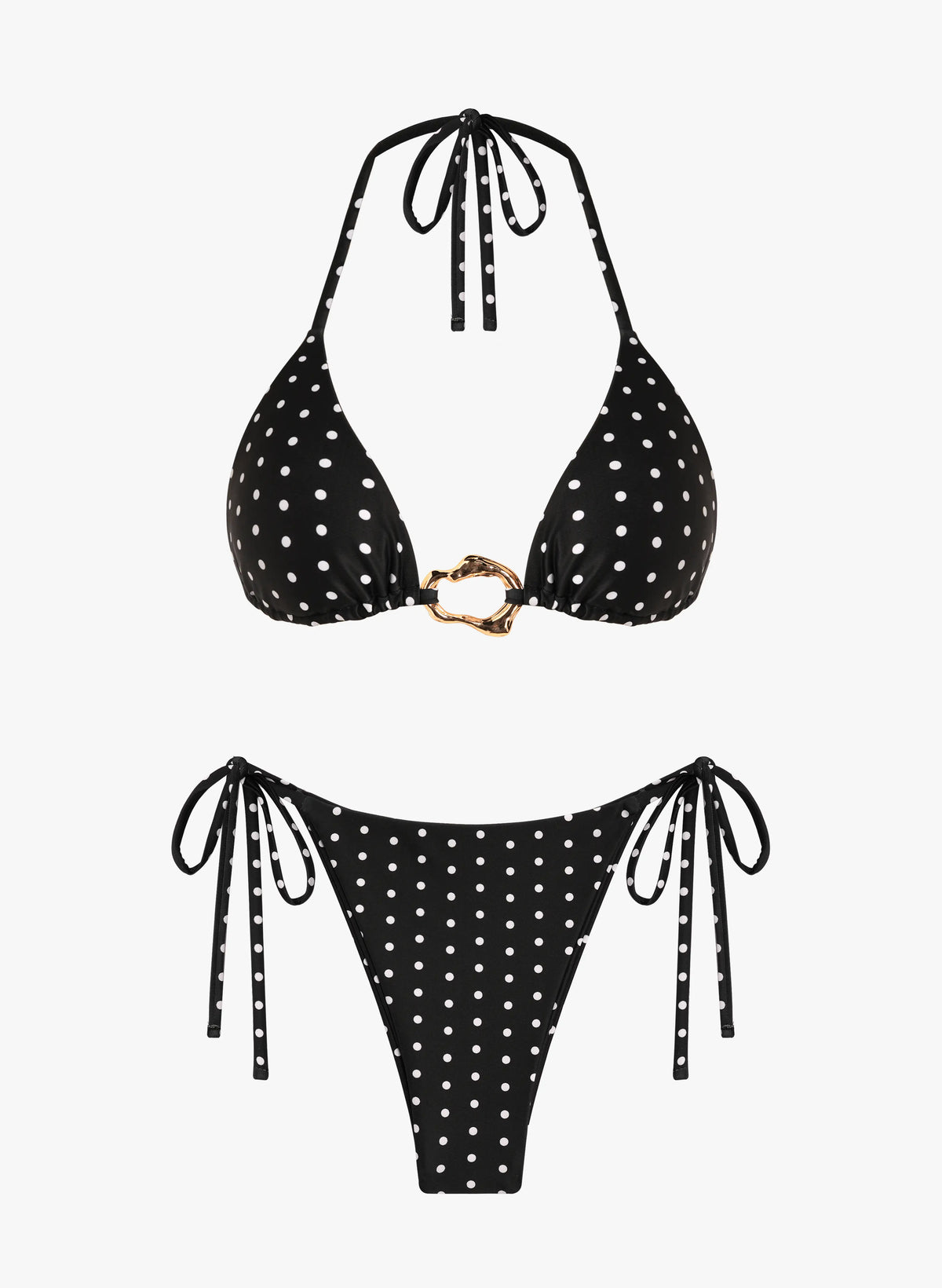 Ensemble bikini à pois 3 pièces avec short
