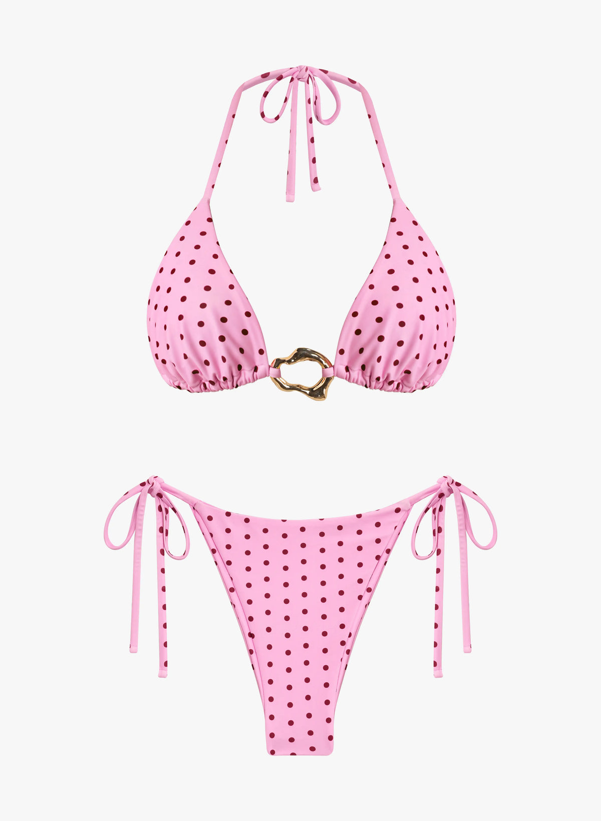 Ensemble bikini à pois 3 pièces avec short