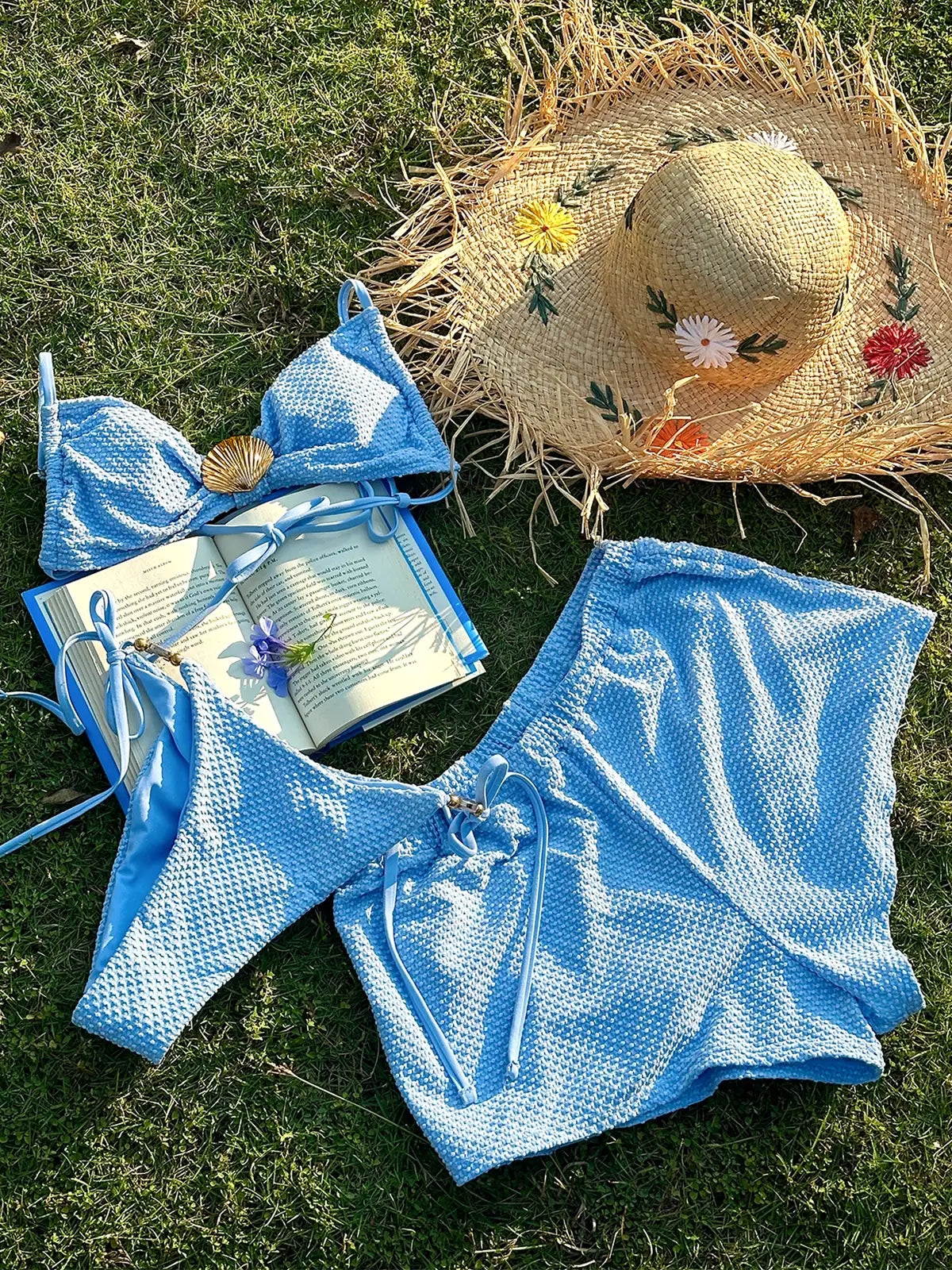 Maren Shell Textured 3 Piece Set