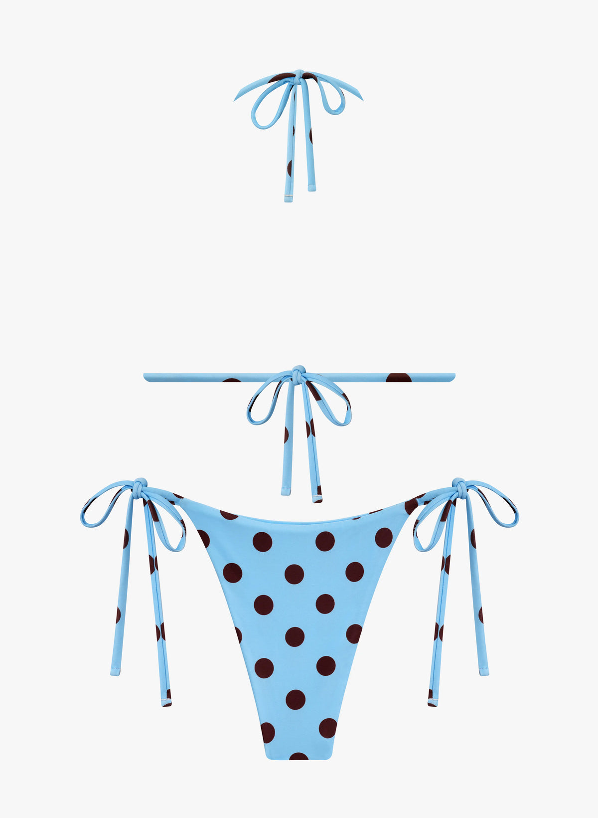 Ensemble bikini à pois 3 pièces avec short