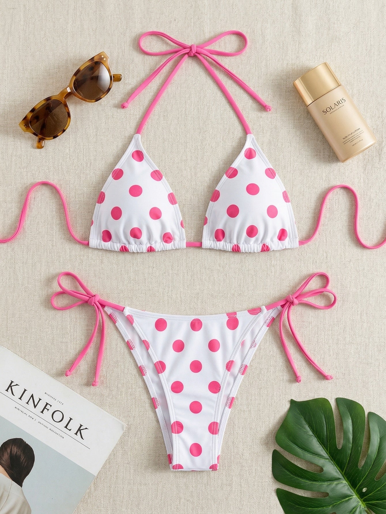 Polka Dot Bikini-White