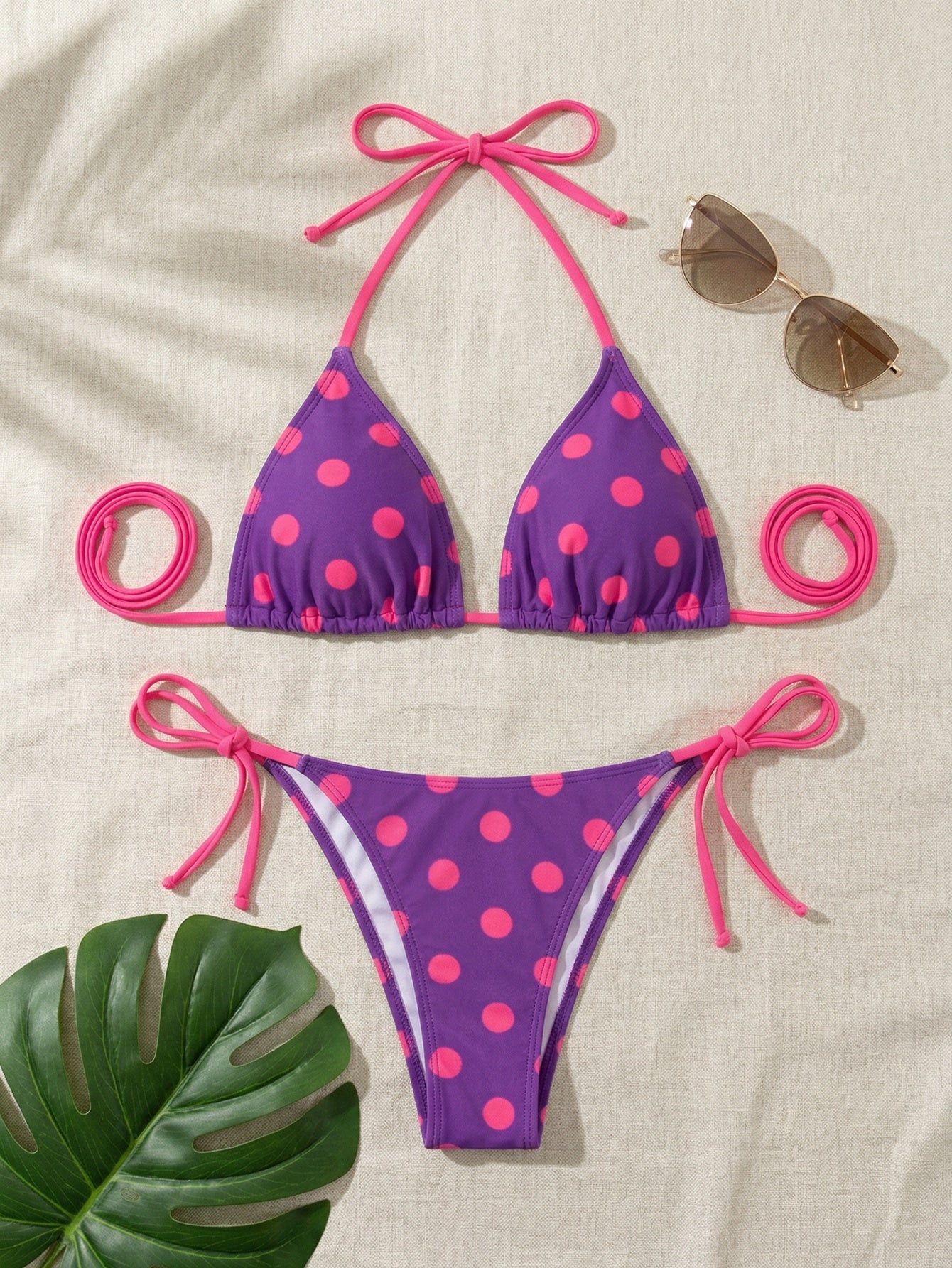 Polka Dot Bikini-White