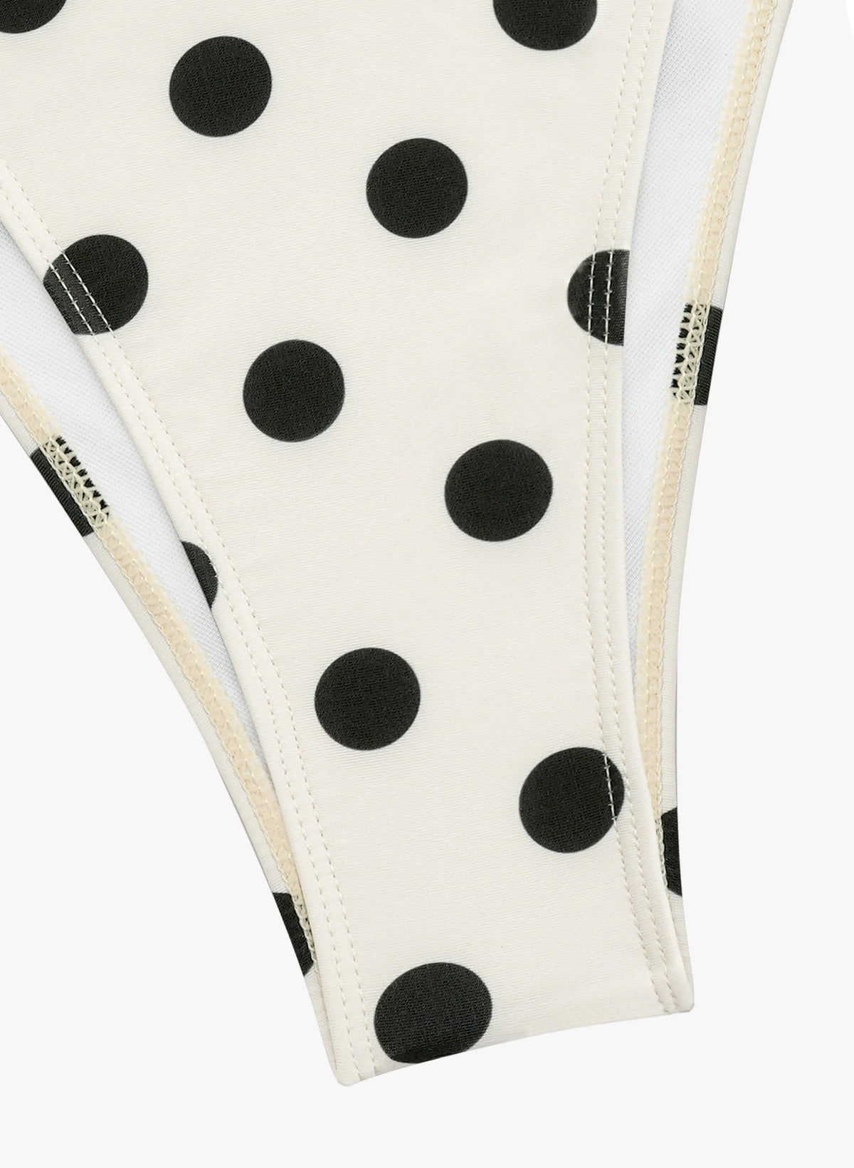 Capri White Polka Dot Tie Side Triangle Bikini Set