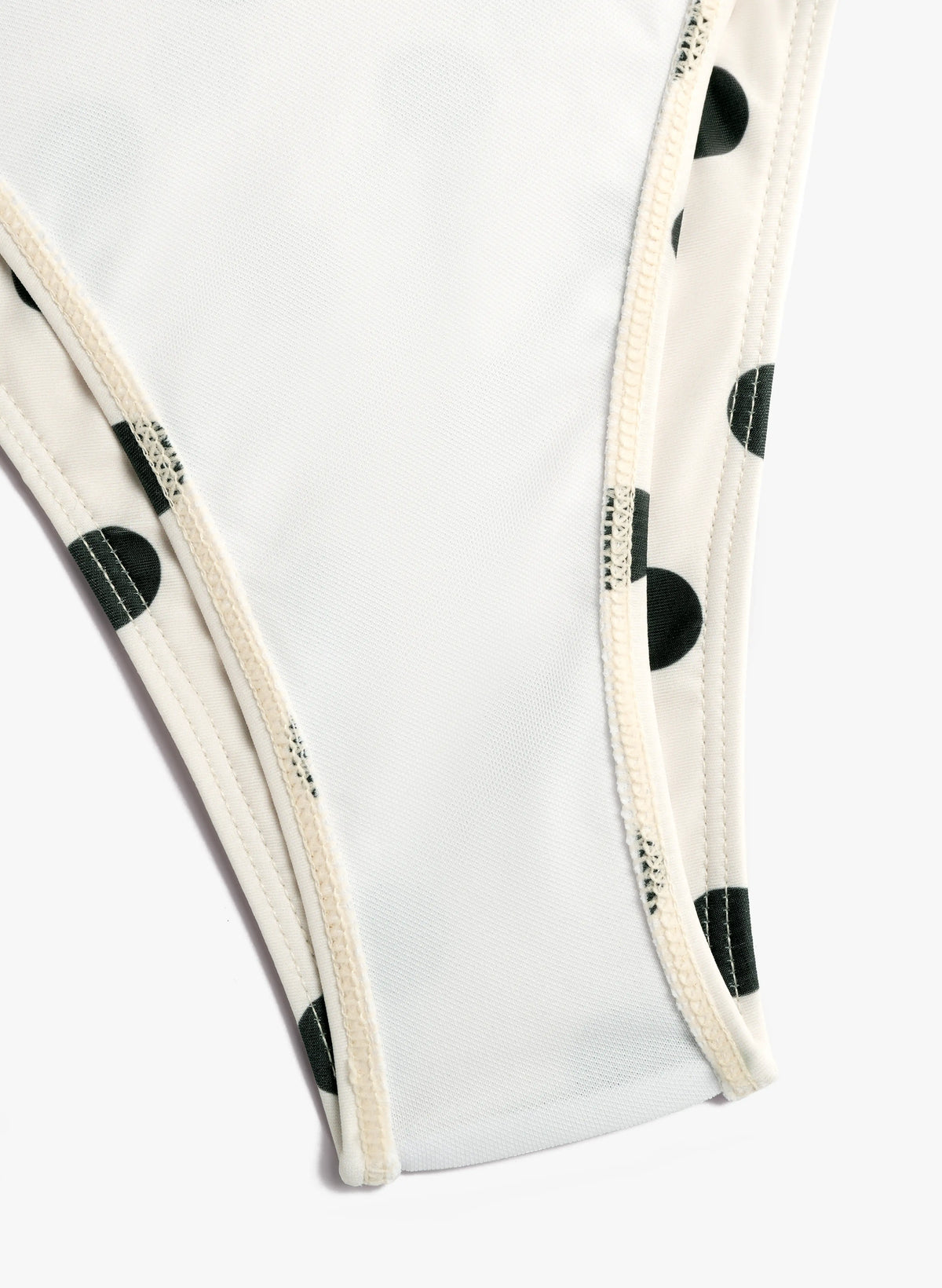 Capri White Polka Dot Tie Side Triangle Bikini Set