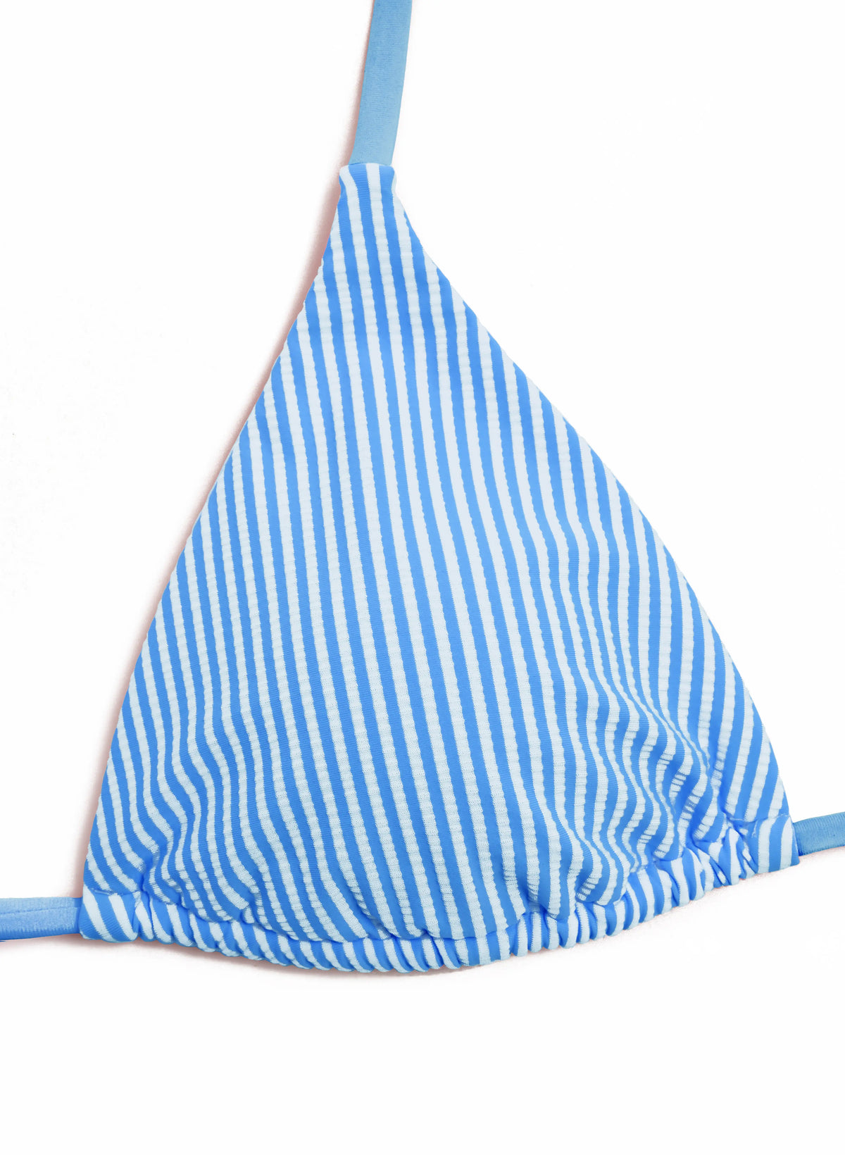 Zara Crinkle Stripe Halter Side Tie Bikini Set
