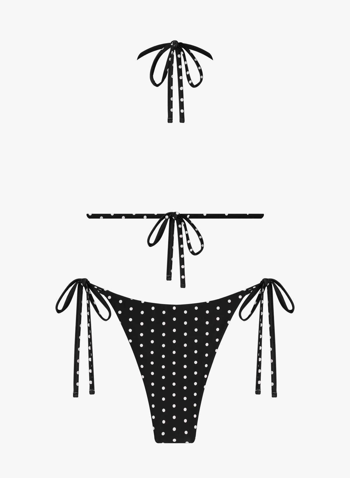 Ensemble bikini à pois 3 pièces avec short