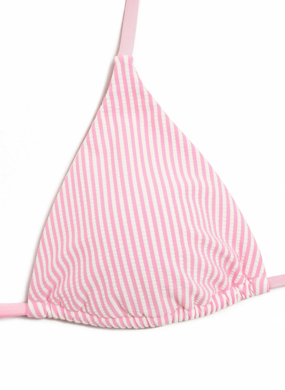 Zara Crinkle Stripe Halter Side Tie Bikini Set