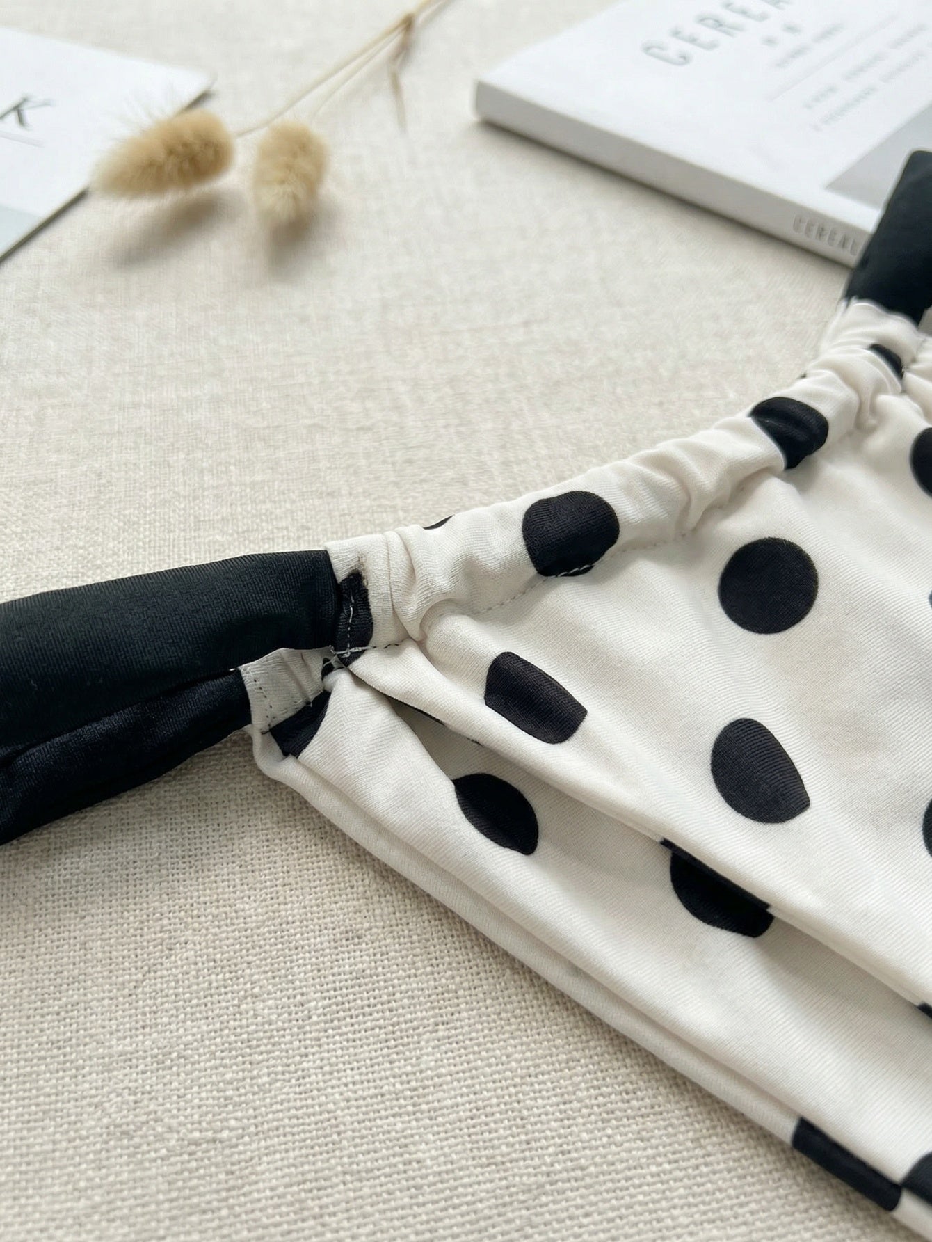 Black & White Polka Dot High Cut Bikini | Beacheers