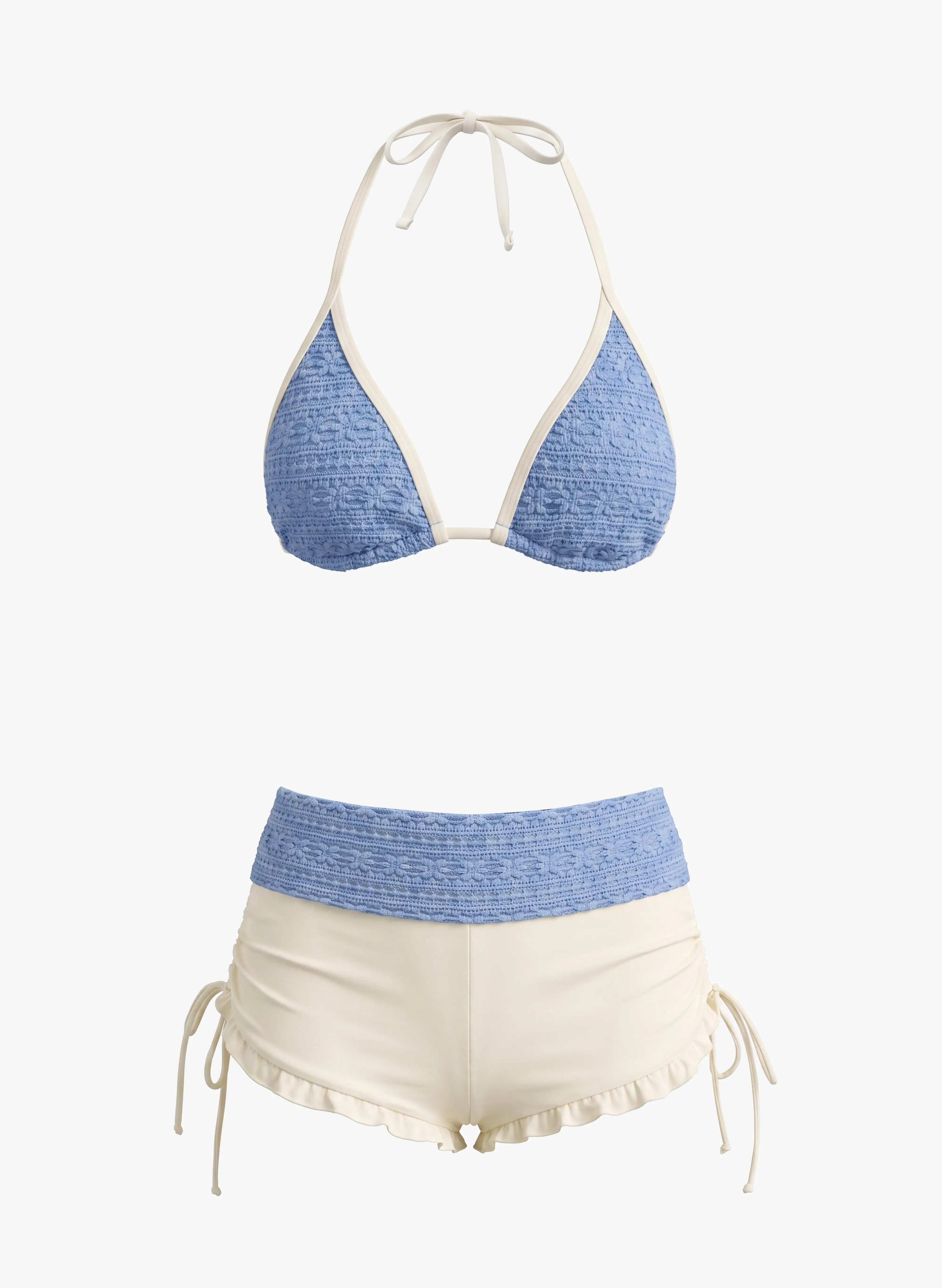 Capri Halter Bikini Set - Sky Blue