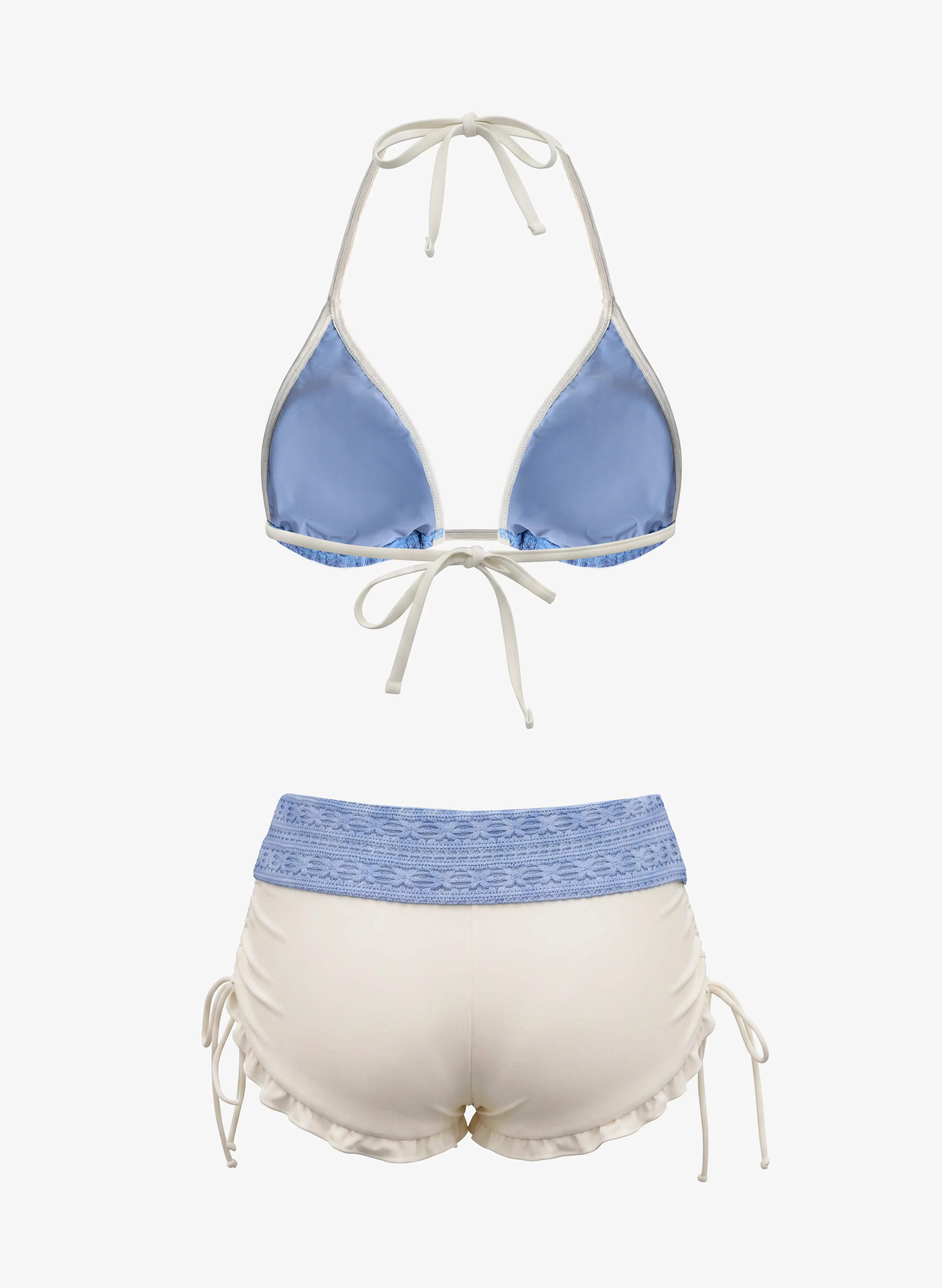Capri Halter Bikini Set - Sky Blue