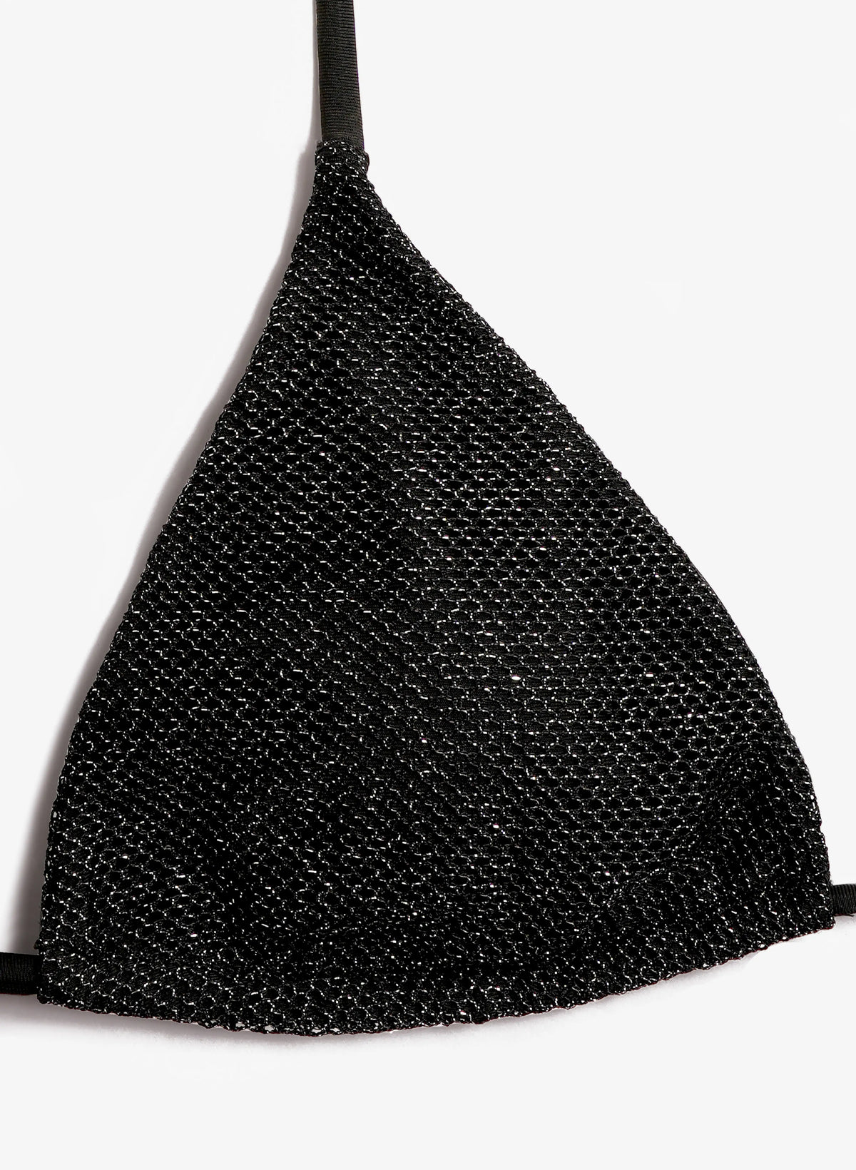 Capri Sparkle Beaded Triangle Bikini Set - Black