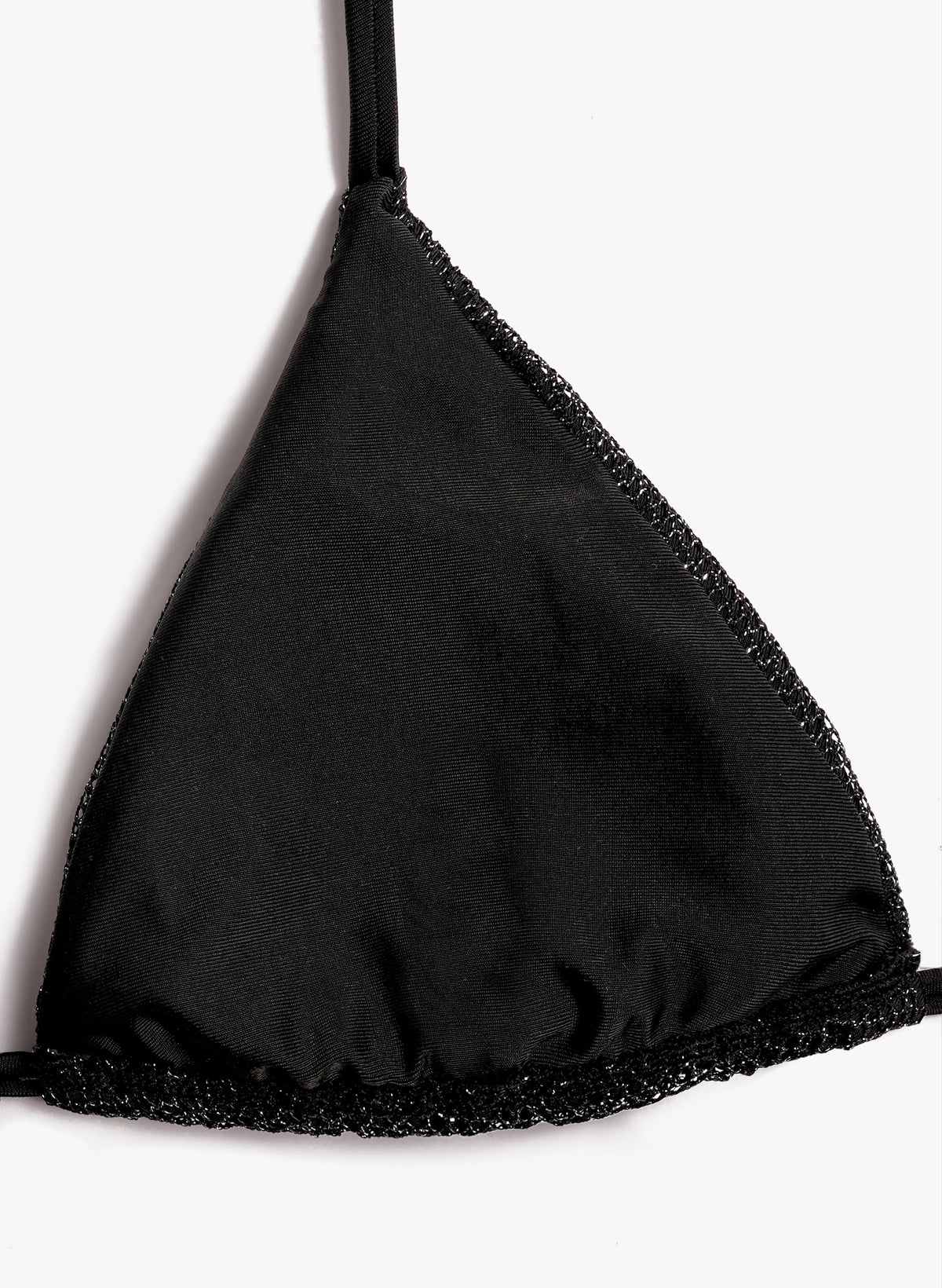Capri Sparkle Beaded Triangle Bikini Set - Black