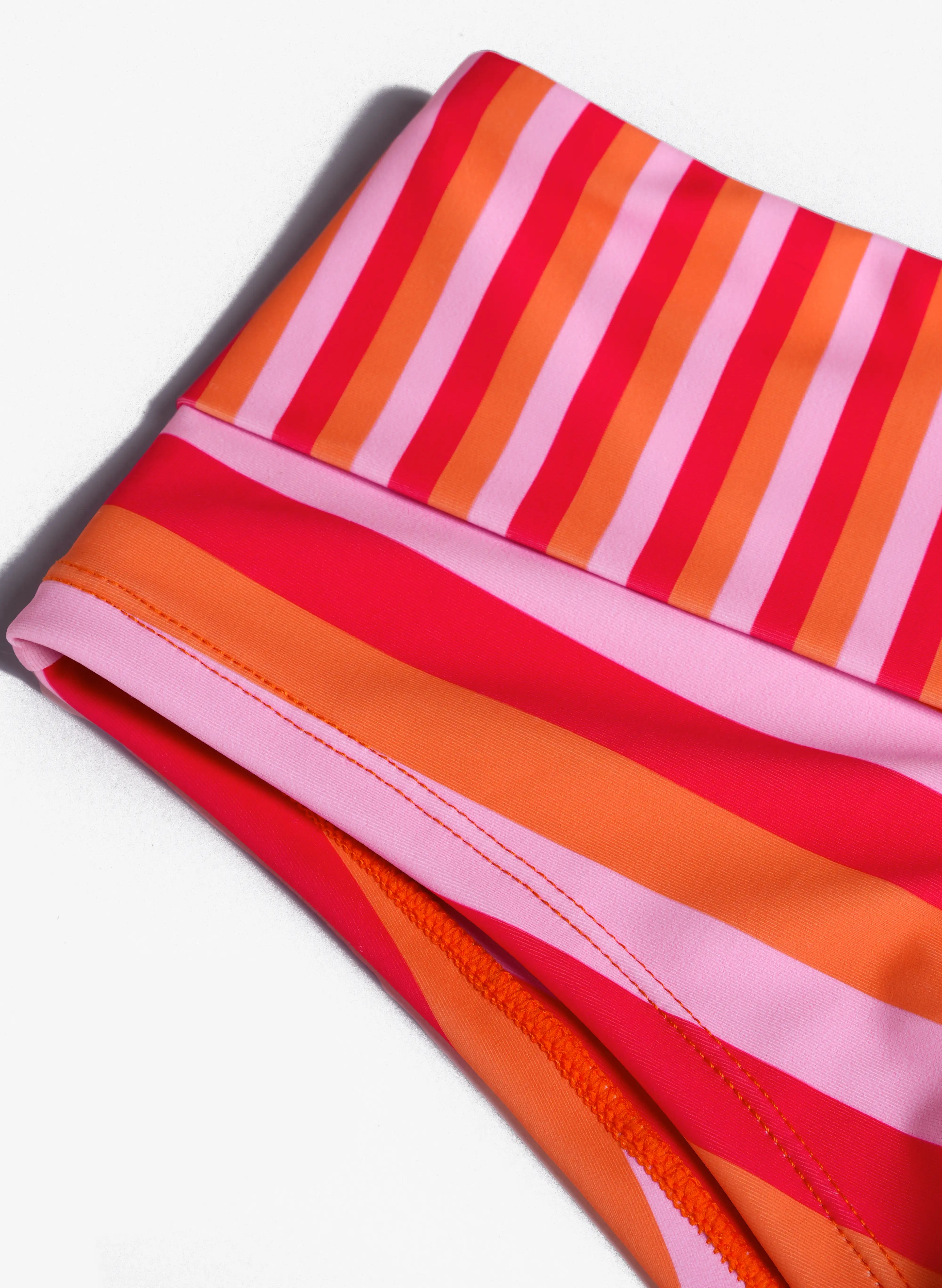 Capri Striped Halter Tankini Set - Sunset Stripe
