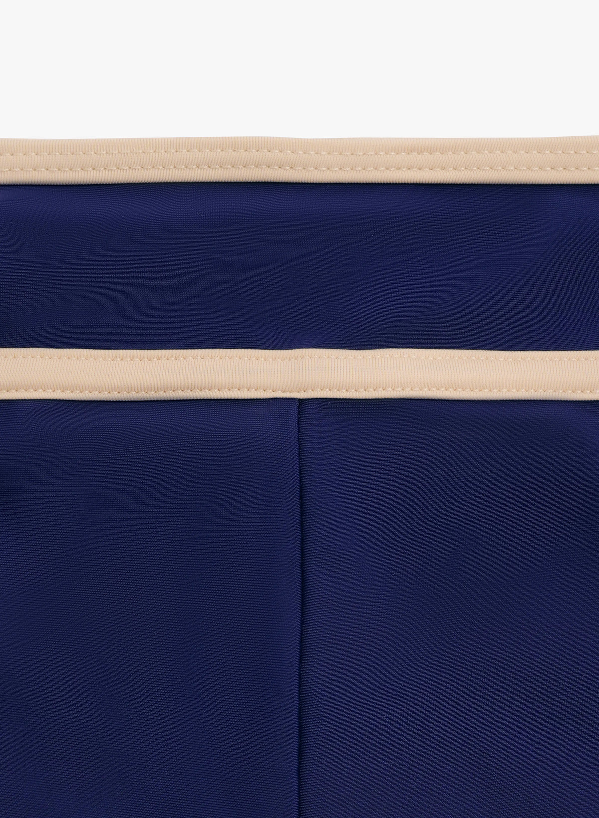 Contrast Trim Backless High Waist Tankini Set