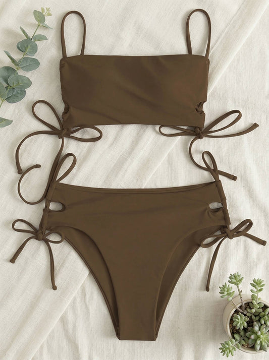 Drawstring Side Bikini Set | Beacheers