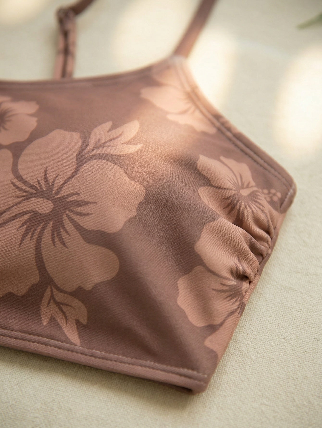 Floral Print Scoop Neck Spaghetti Strap 2 Piece Bikini Set | Beacheers