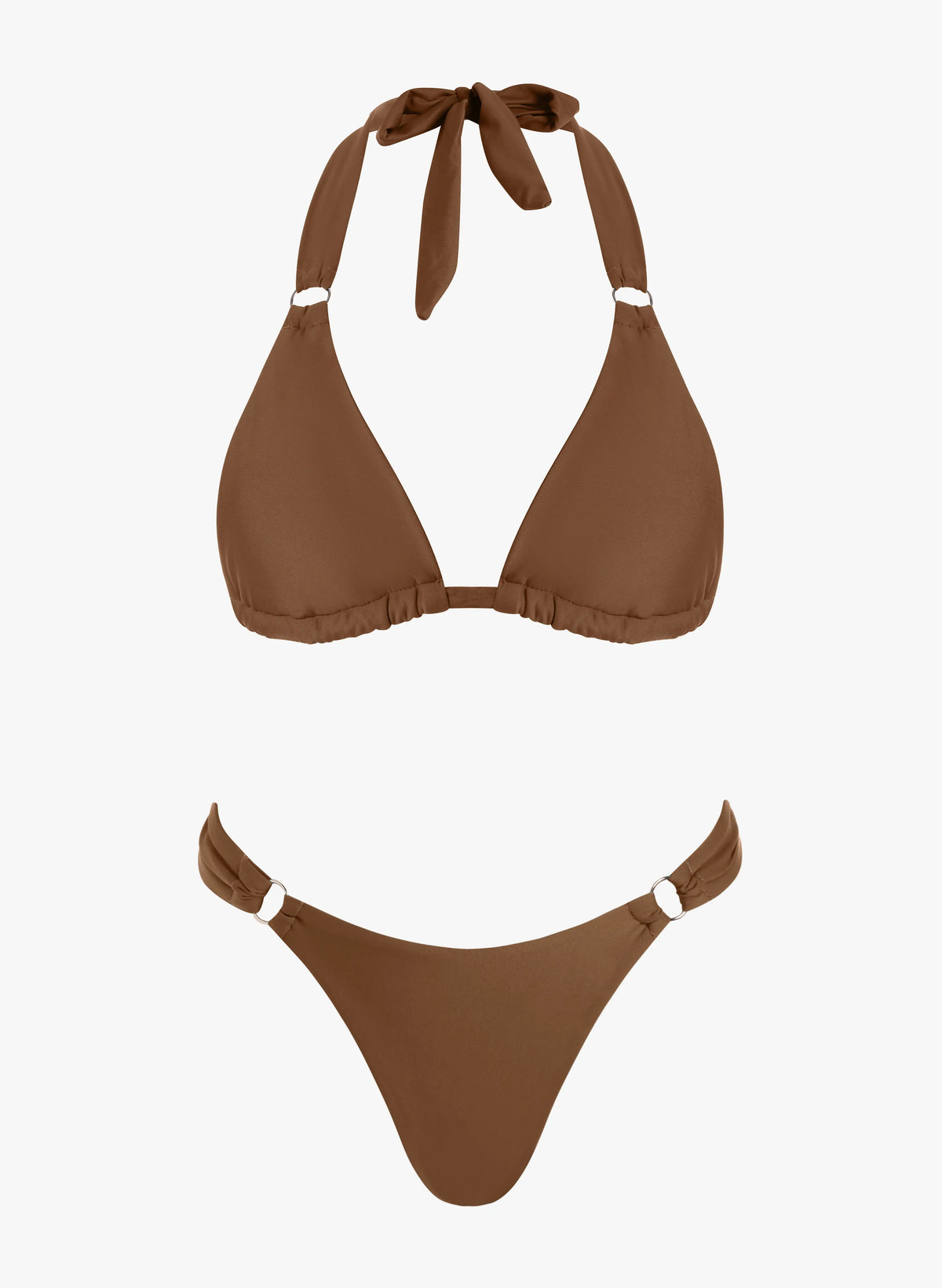Halter Neck Triangle Two Piece Bikini Set