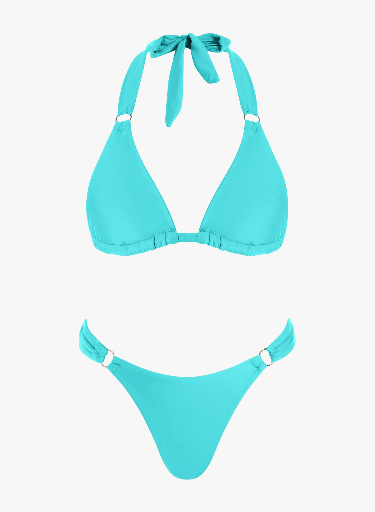 Halter Neck Triangle Two Piece Bikini Set
