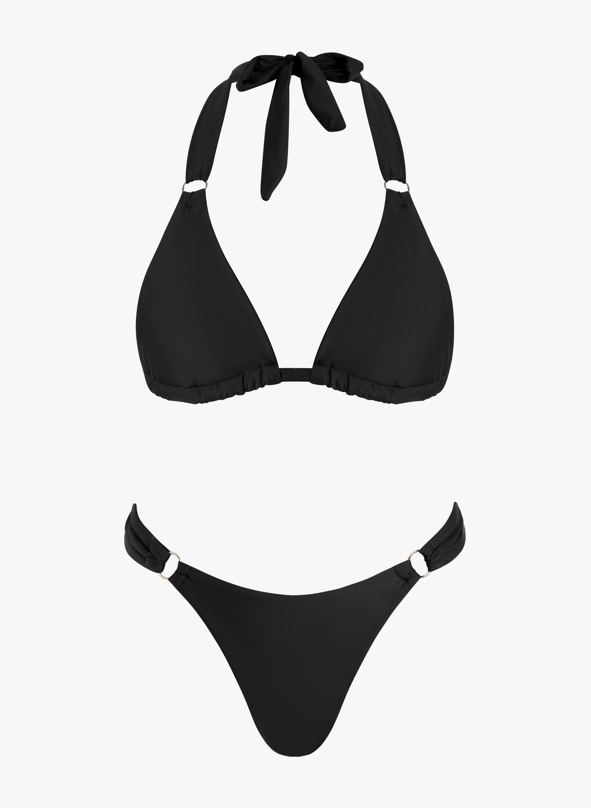 Halter Neck Triangle Two Piece Bikini Set