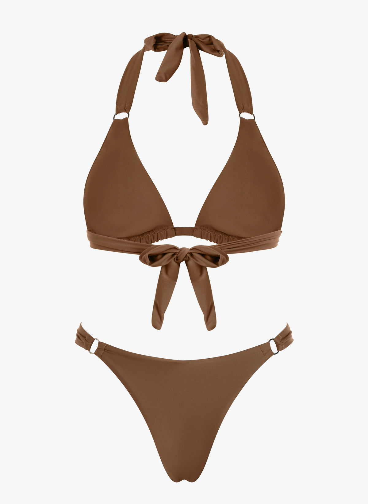 Halter Neck Triangle Two Piece Bikini Set