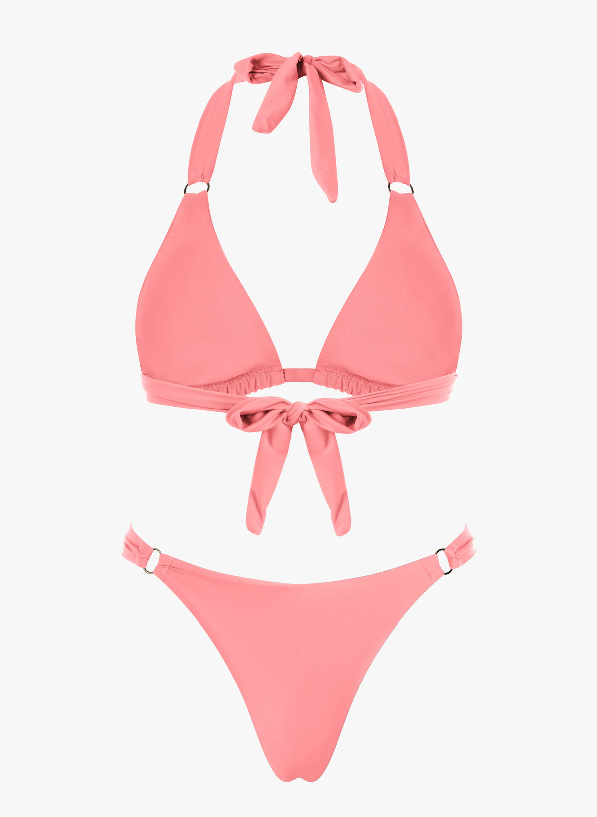 Halter Neck Triangle Two Piece Bikini Set